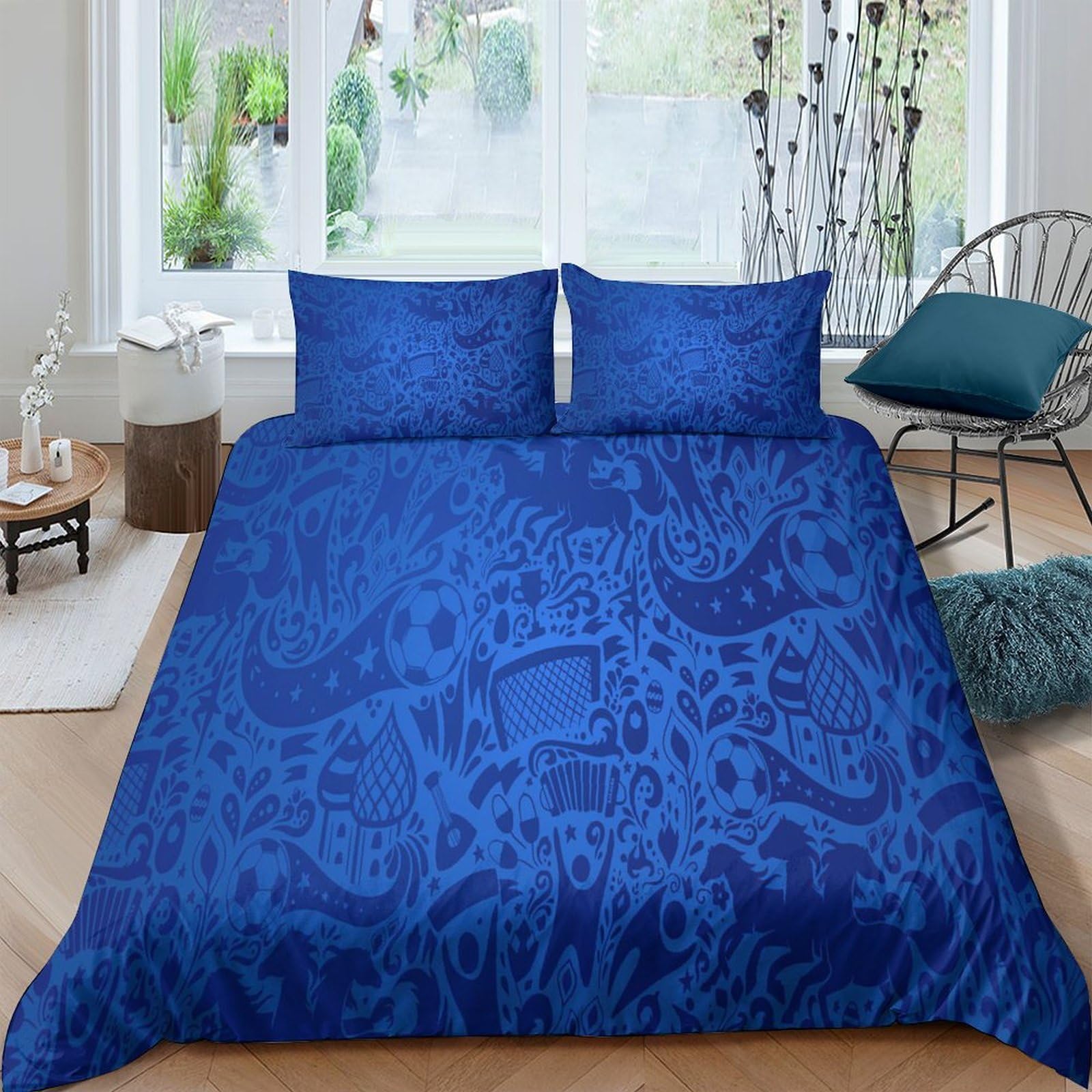 Ctjqhvkz Style-5 3D Printed Blue Abstract Pattern Fitted Sheet Microfiber Soft Touch Mattress Cover For Bedroom Guest Room Decor Single（135X200cm）