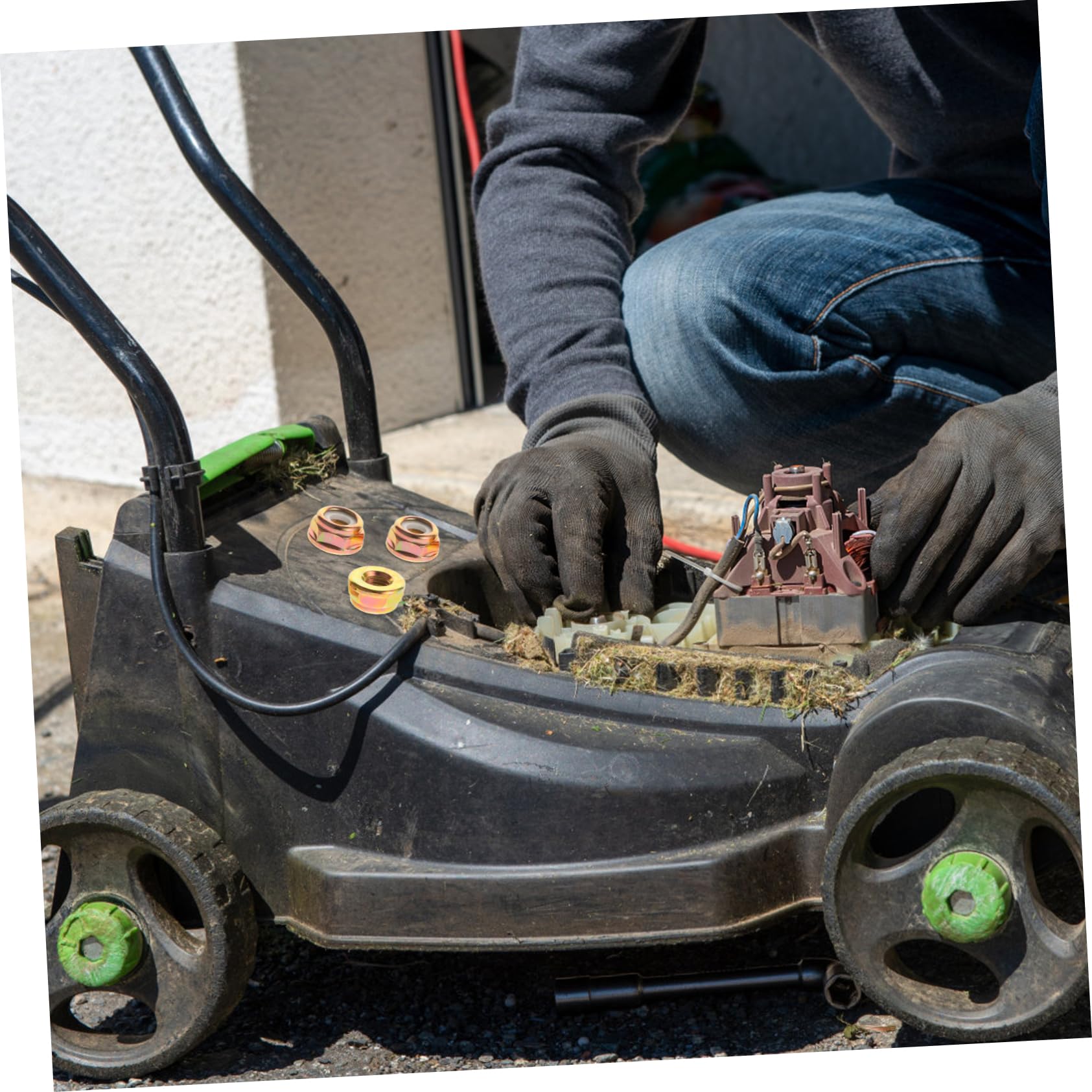BESPORTBLE 50piezas Tuerca De Eje para Cortacésped Accesorios De Desbrozadora para Jardinería Compatible Trimmers De Césped Fácil Instalación y Uso