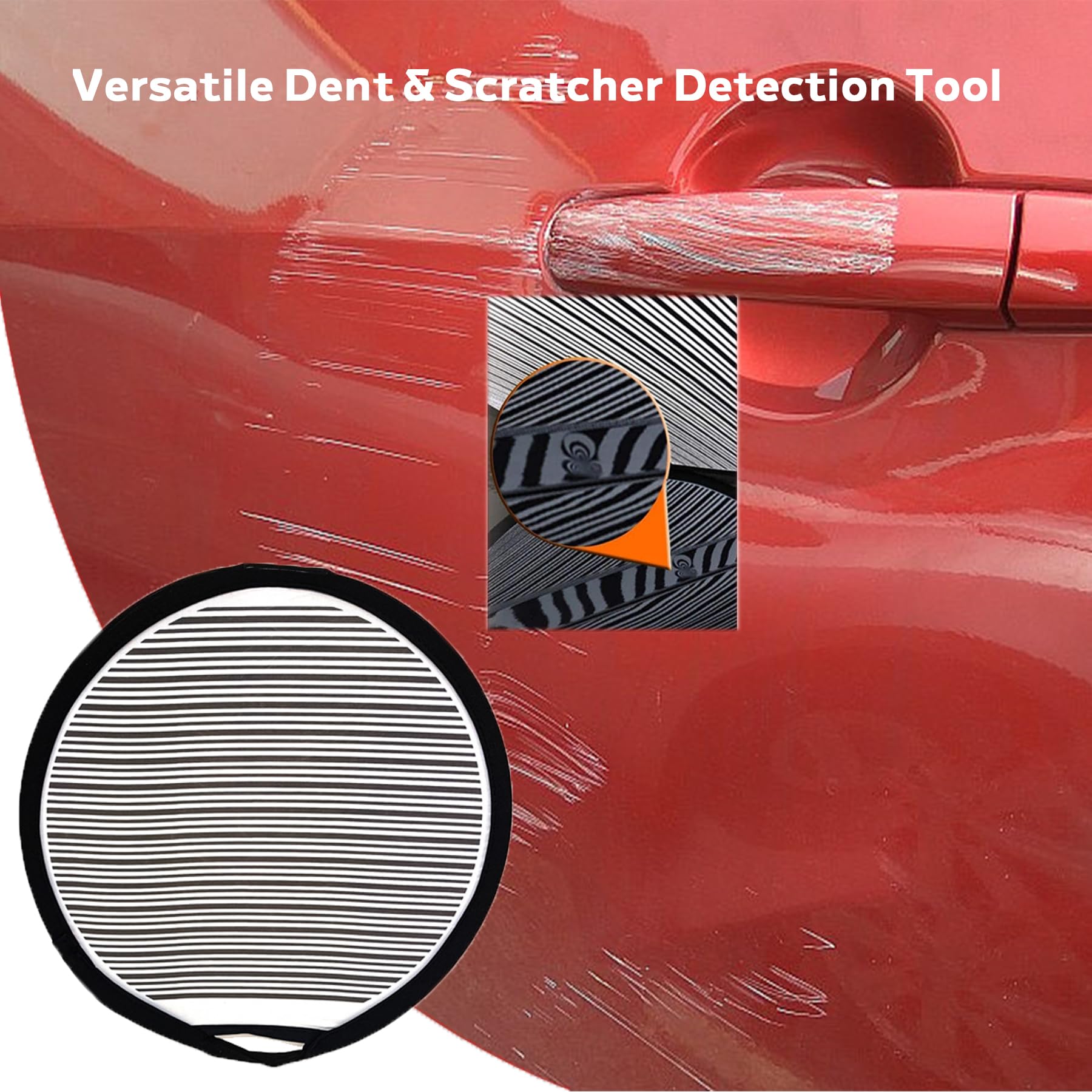 2 Stück Mini Auto Dellensegel 25cm - Tragbar Klein Dellenreflektorboard für Kratzer Hagelschaden, Small Dellenreflektor