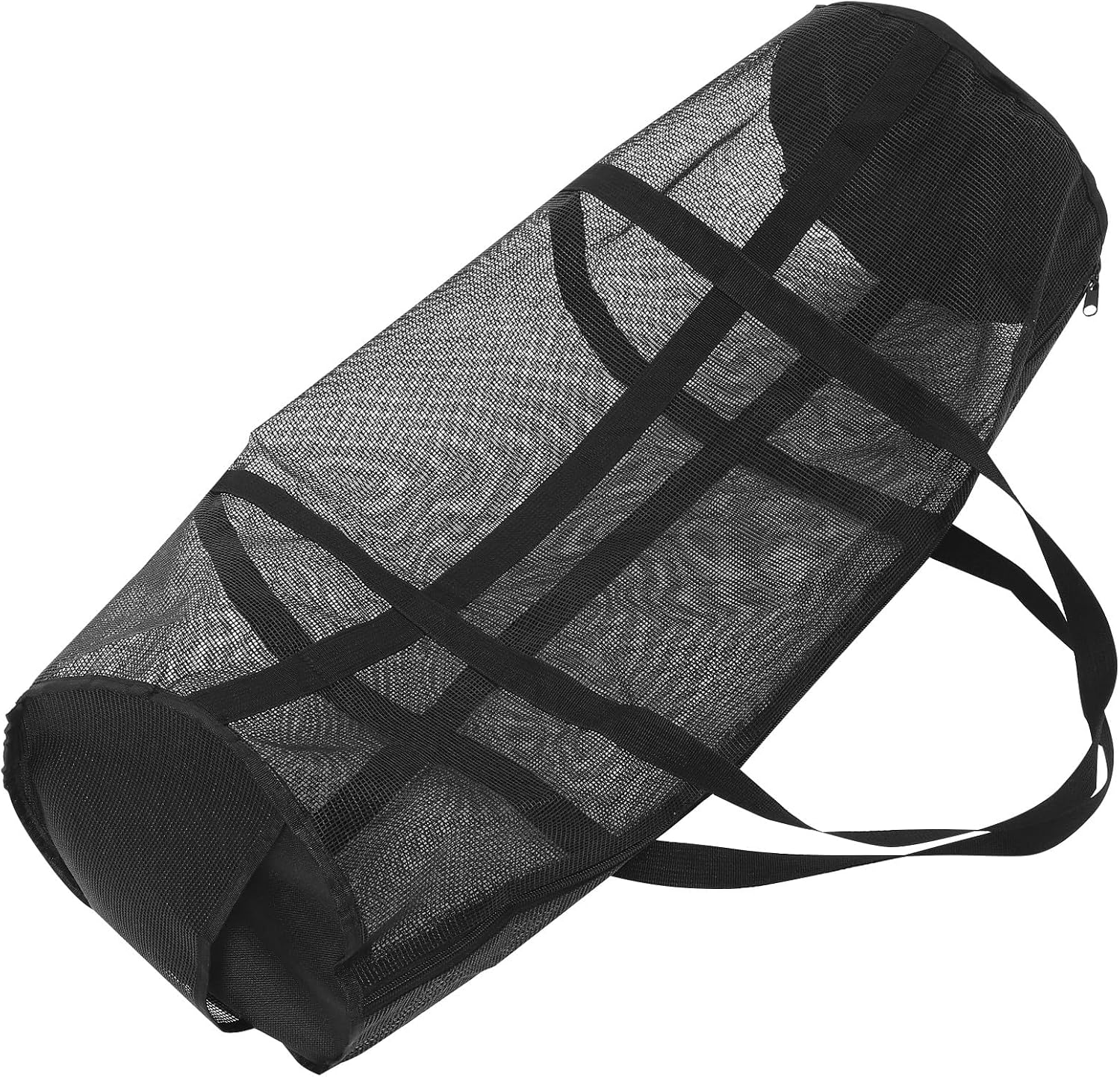 Large Basketball Mesh Equipment Bag with Shoulder Strap, Sturdy Zippered Ball Carrier for Indoor Sports, Basketball and Soccer Organizer Gym Bag