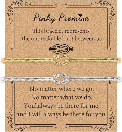 Matching Bracelets for Couples Love Knot Bracelet Pinky Promise Soulmate Relationship…