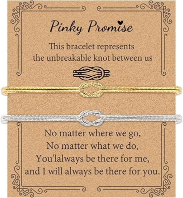 Matching Bracelets for Couples Love Knot Bracelet Pinky Promise Soulmate Relationship Friendship Bracelets Forever Infinity Jewelry Gifts for Women Her Him