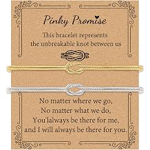 Matching Bracelets for Couples Love Knot Bracelet Pinky Promise Soulmate Relationship Friendship Bracelets Forever Infinity Jewelry Gifts for Women Her Him