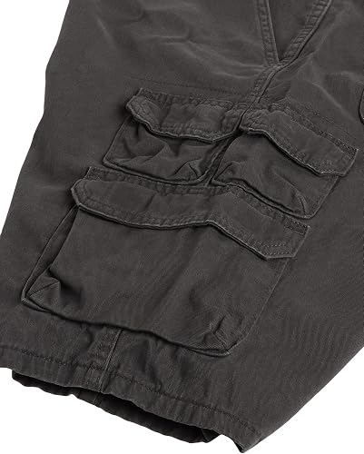 Wrangler Men's Authentics Premium Cargo Short, Anthracite Twill, 32 - 4