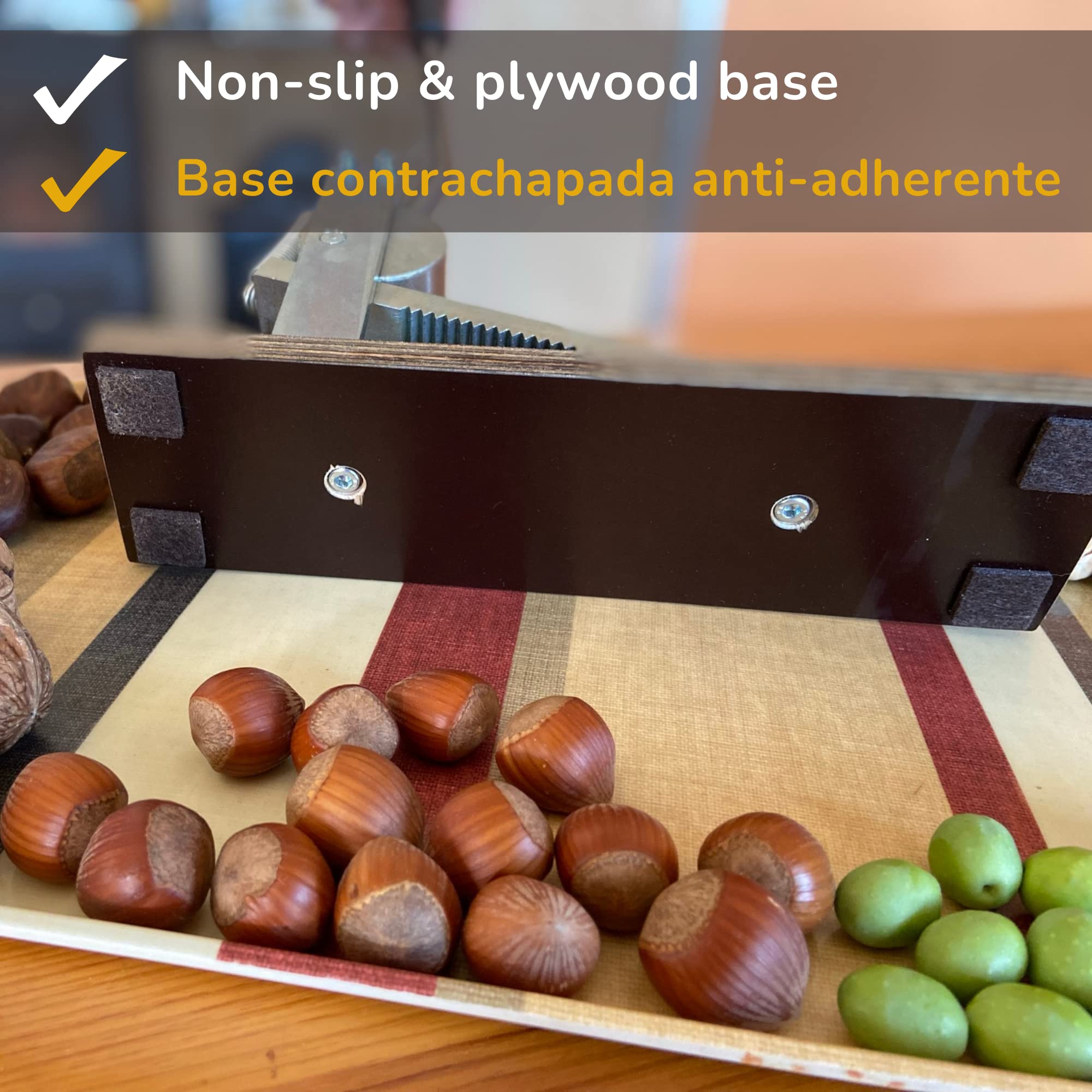 Cascador de Frutos Secos - Fabricado en Acero Máquina Partir Almendras Partidor Pelador de Nueces Avellanas Aceitunas Marisco Rápido Sin Esfuerzo