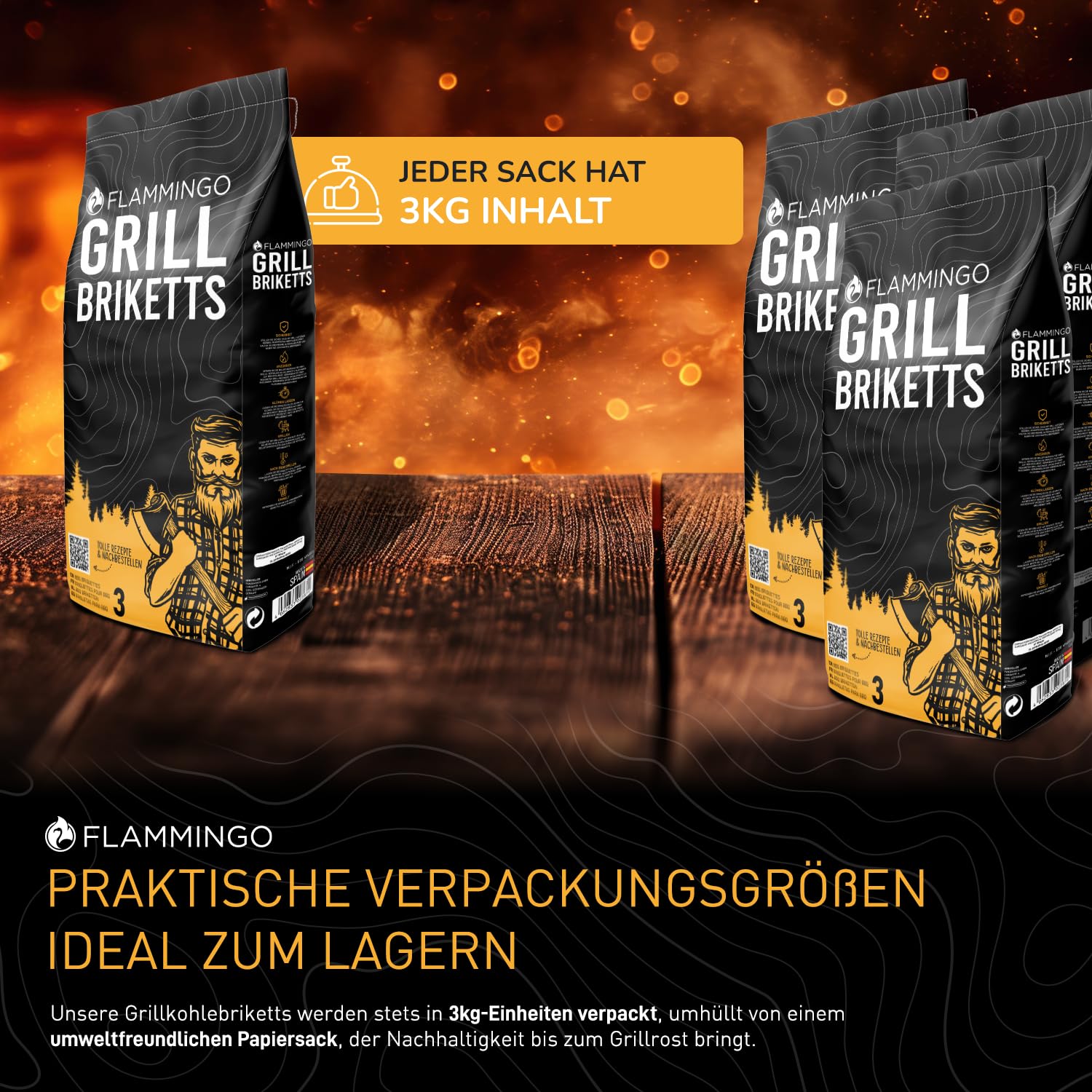 27 kg Grillbriketts (9 x 3 kg Säcke) Grillkohle Holzkohle Holzkohlebriketts Holzkohlegrill Grill