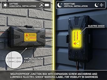 Outdoor Electrical Box Waterproof,Cover for Extension Cords and Power Strips,Ip54 Protect Power Strip,Weatherproof Outlet Cover for Timer Outlet,Plugs,Sockets,Holiday Light Decoration (Black, Medium)