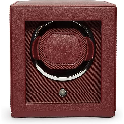 Wolf Cub Single Watch Winder with Glass Cover