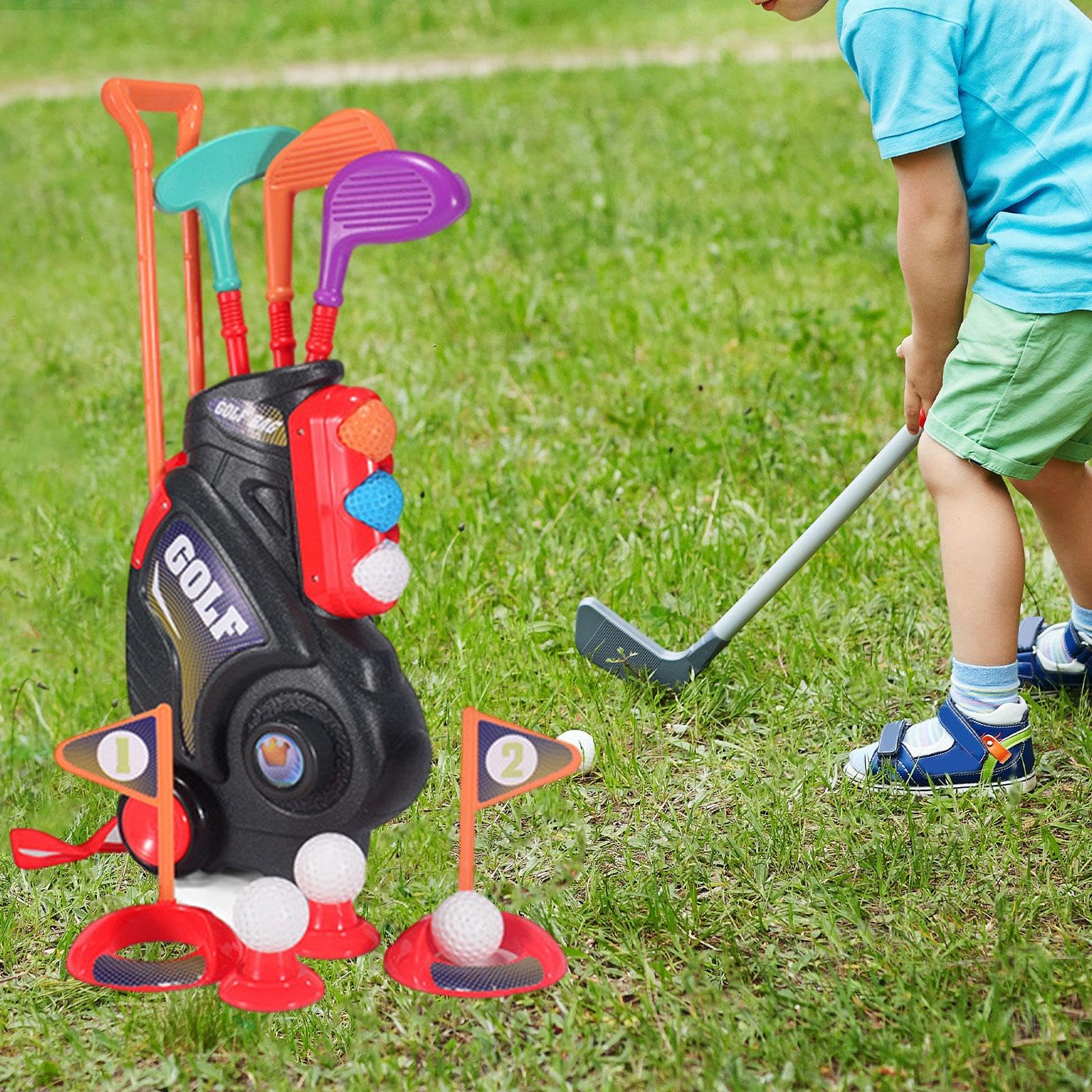 para Niños Pequeños, Maletín de Golf Infantil, Juego con 6 Pelotas de Minigolf.