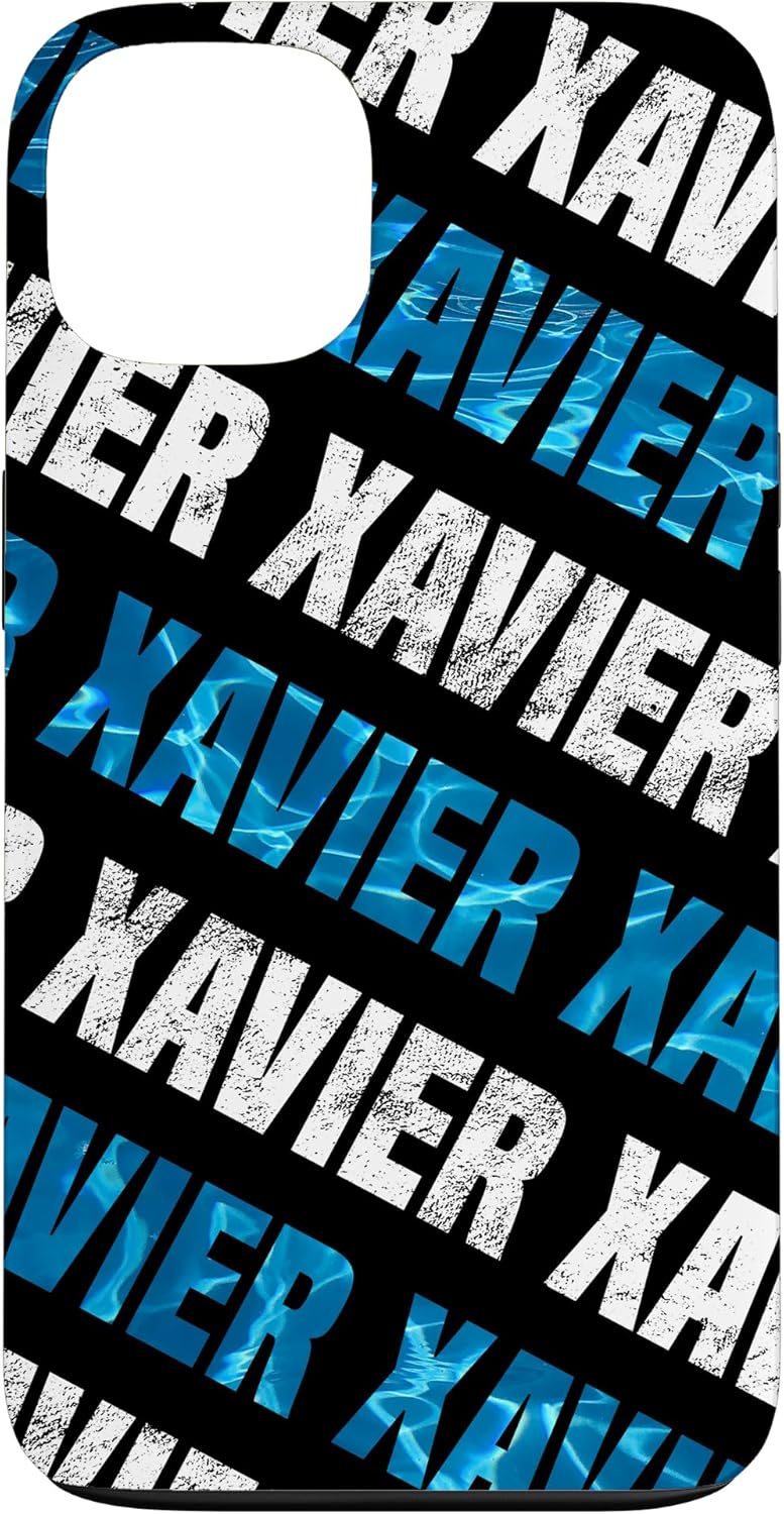 Custom Xavier Phone Cover Blue White Black Personalized Case for iPhone 13