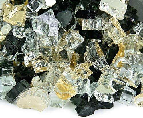 Miniatura 10 de Kenai Blue - Mezcla de vidrio de fuego para fogatas o chimeneas de interior y exterior  10 libras  12 pulgada