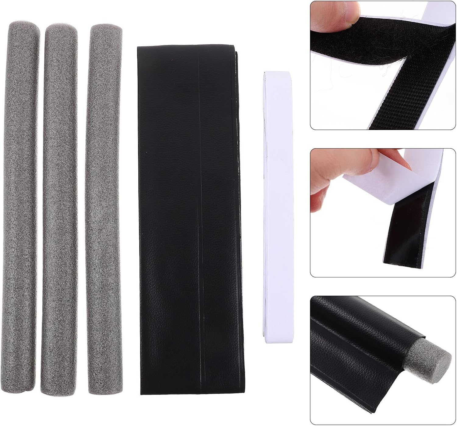 Weighted Door Draft Stopper Self-Adhesive Under Door Draft Blocker Windproof Seal Noise Dust Insulation Easy Installation Single-Sided Black Strip for Home Use
