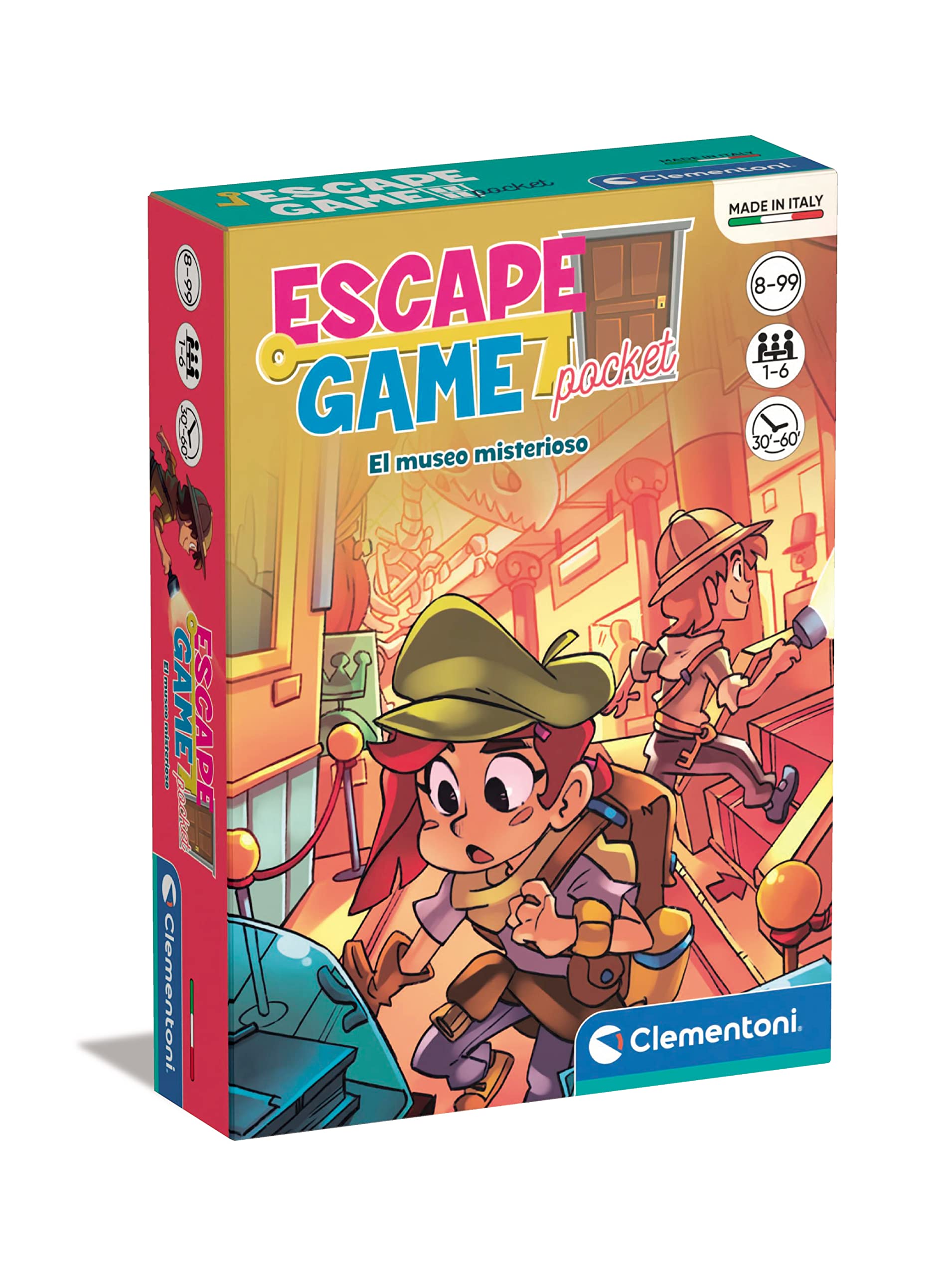 Clementoni- Escape Game-EL Museo Misterioso (Castellano) Juego Mesa Room Familiar, Multicolor (55462)