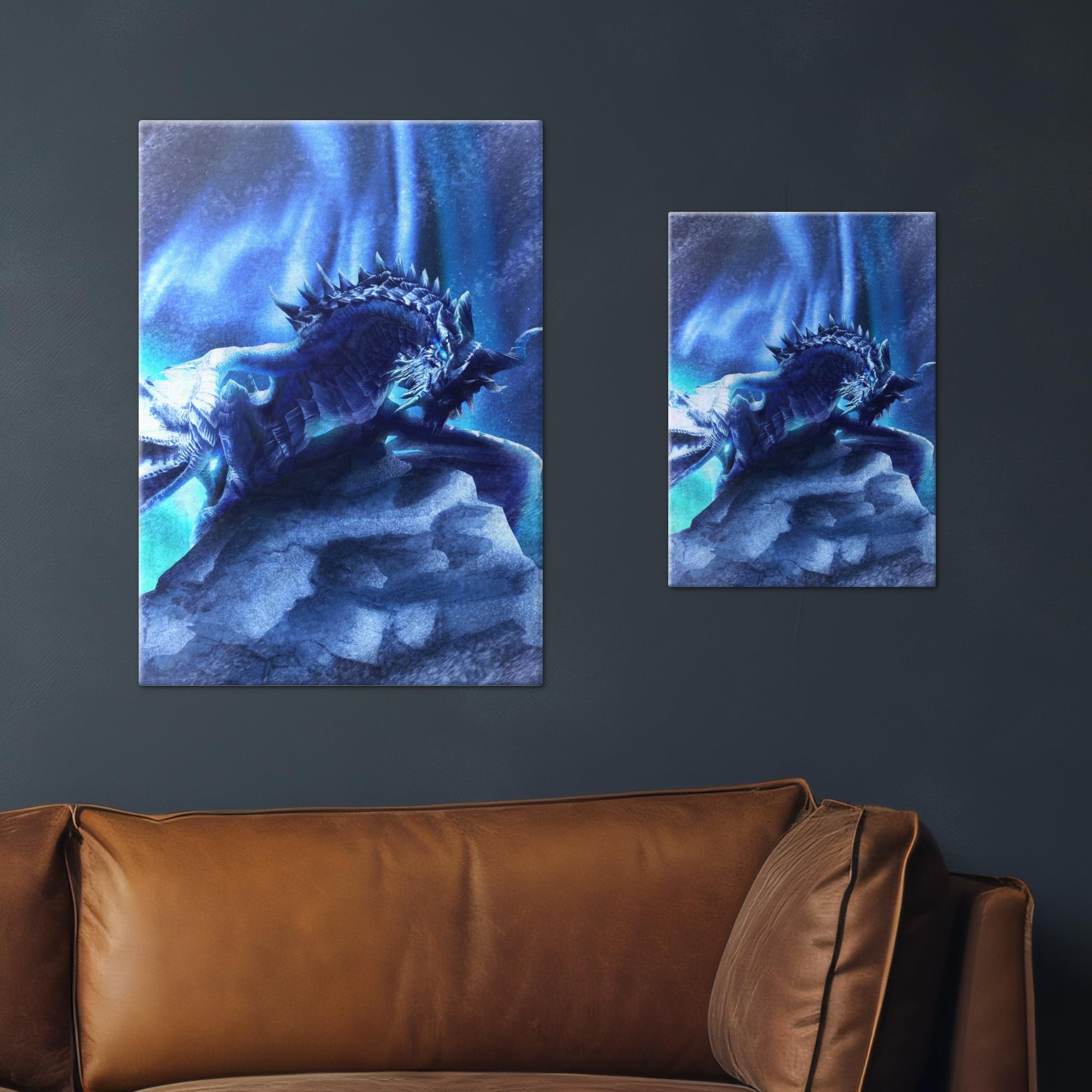 Displate Metal Poster The Elder Scrolls Paarthurnax Illustration Wandbild L | Magnetische Befestigung Wandposter. Wanddeko, Metall Wandkunst, Wanddekoration im Wohnzimmer in Schlafzimmern & Büros.