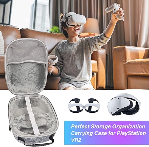 Miniatura 7 de HuiJuKeJi Hard Carrying Case Compatible with PlayStation VR2 Gaming Headset and Touch Controllers Accessories,Anti-collision Box for PSVR2 with