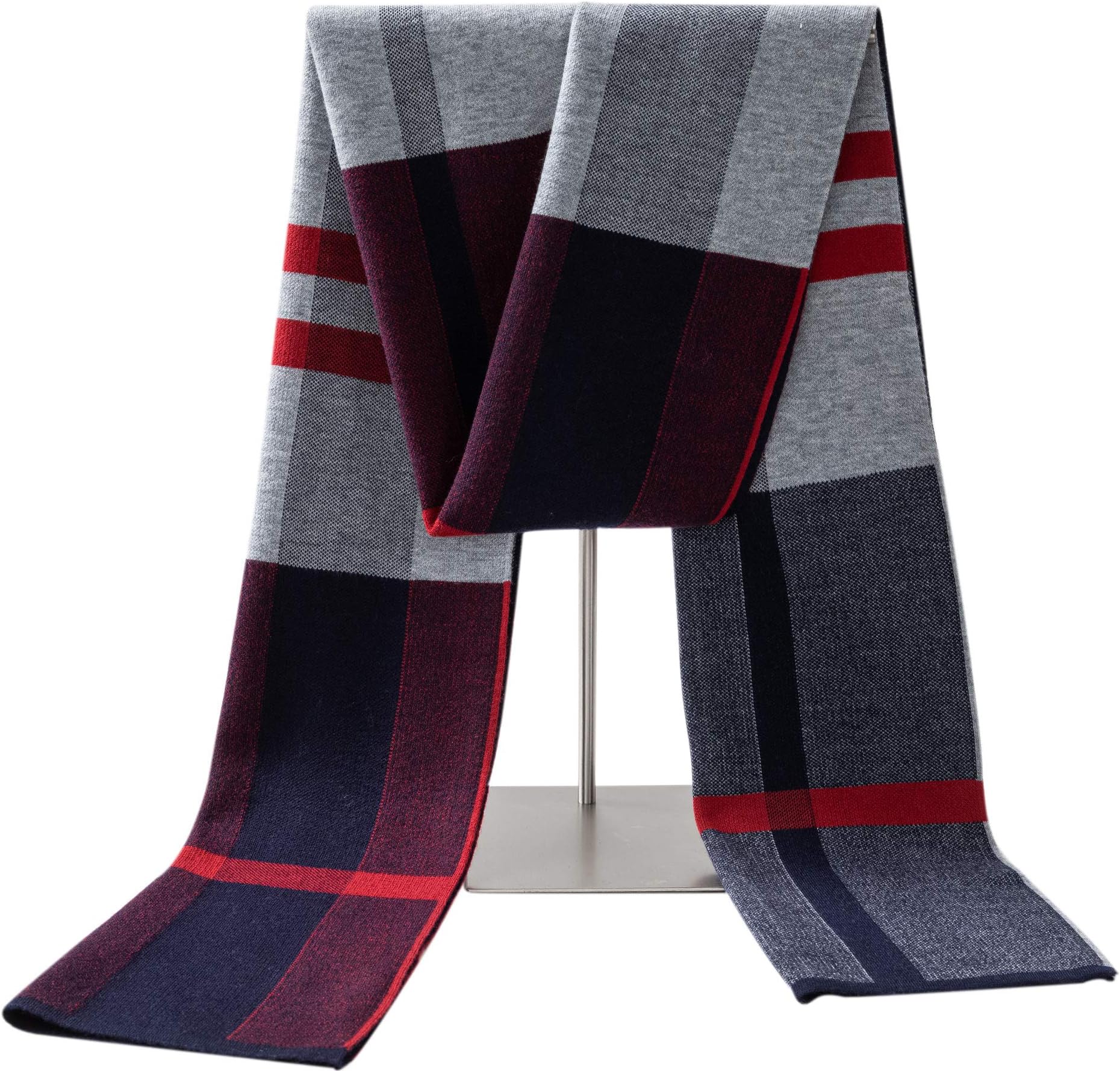 Lallier Men's Merino Wool Scarf, Long Winter Neckwear with Gift Box