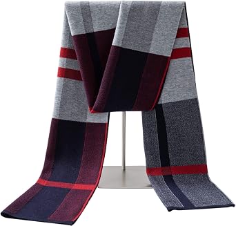 Lallier Mens Merino Wool Scarf, Long Winter Neckwear with Gift Box