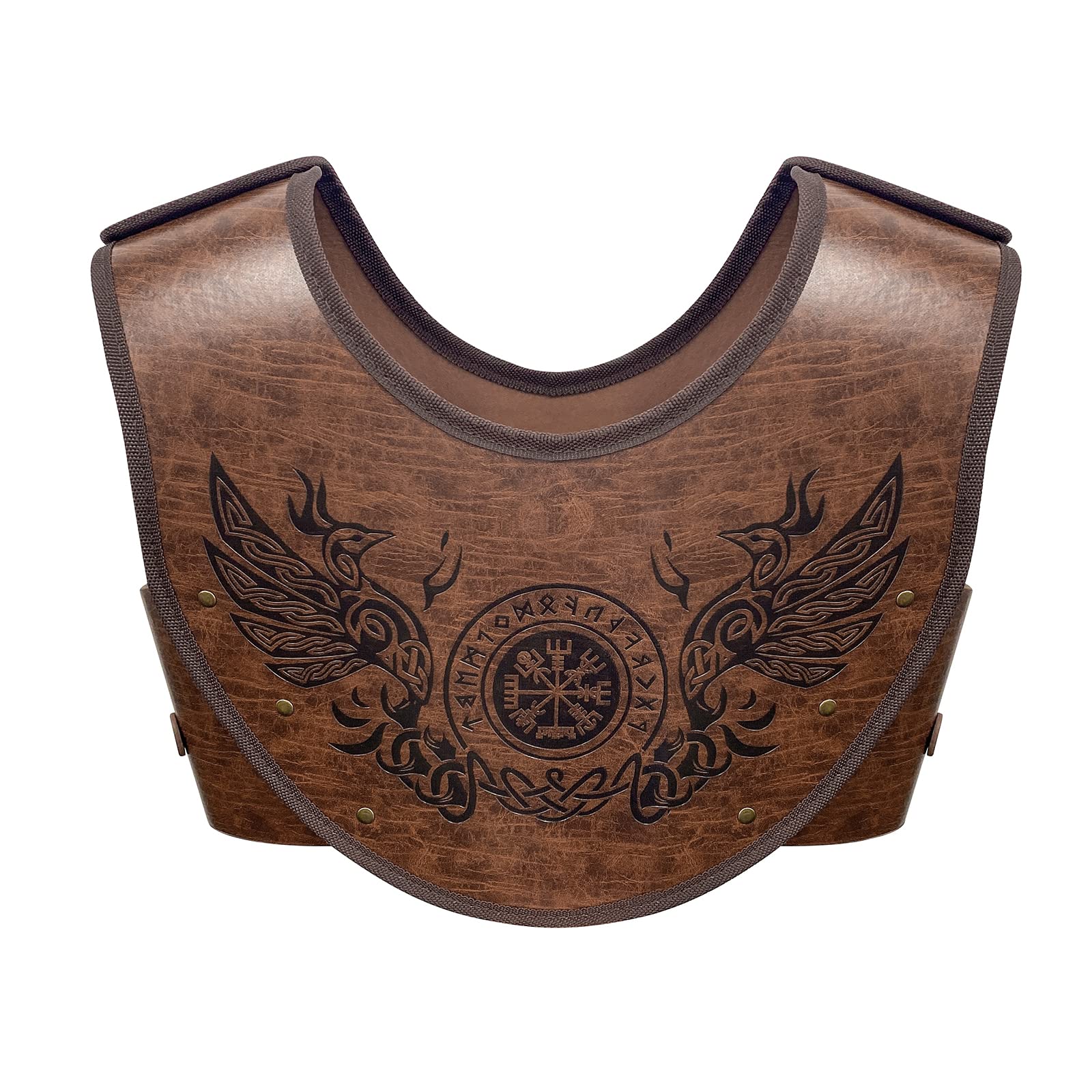 Buy HiiFeuer Phoenix Vegvisir Embossed Faux Leather Chest Armor, Viking