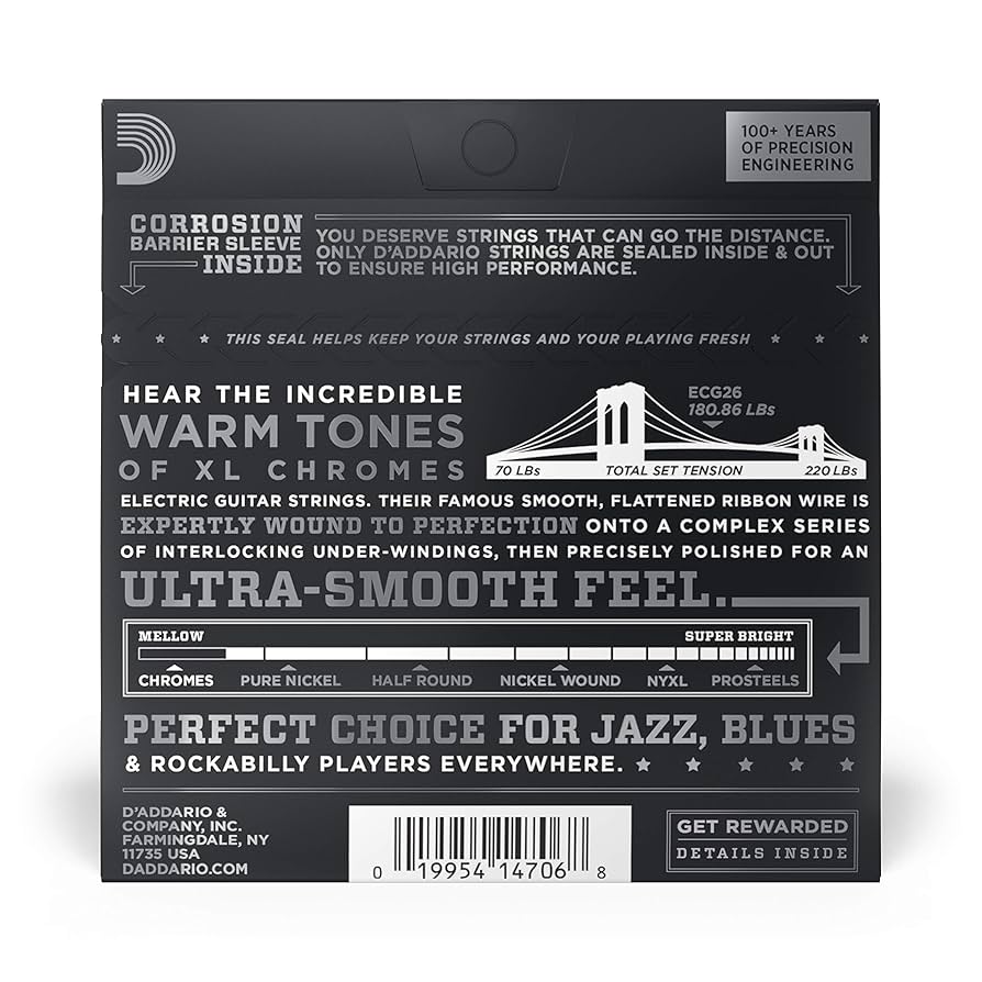 ちー　Danlow n0.001 45pieces Amazon.com: D'Addario Guitar Strings - XL Chromes Electric