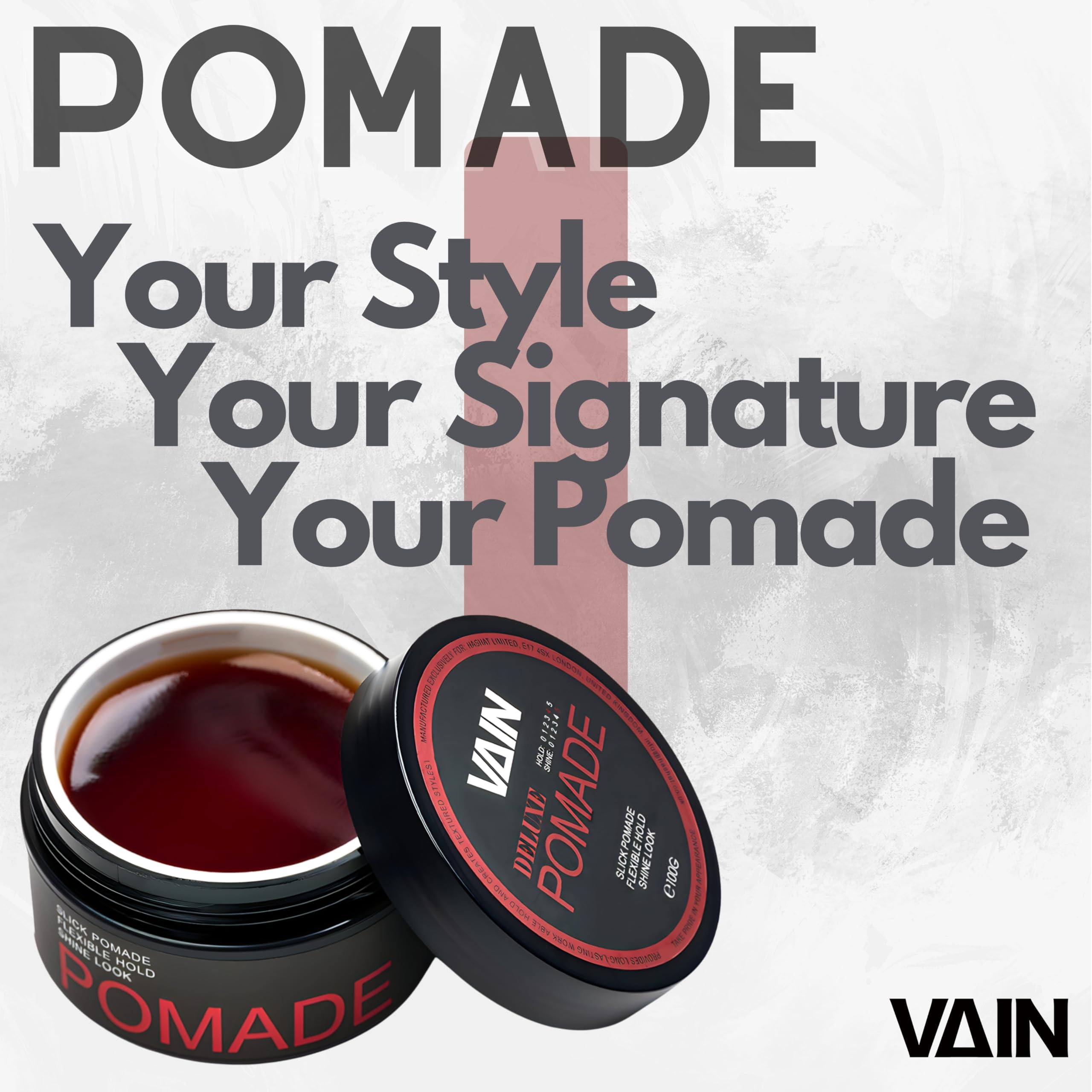Vain Men’s Hair Pomade, Red, 100 g (Pack of 1) - Image 4