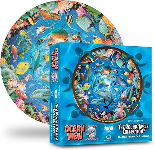 A Broader View Rompecabezas de mesa redonda con vista al océano 500 piezas rompecabezas para adultos y niños adecuado para grupos de 2 o más todo el A Broader View Rompecabezas de mesa redonda con vista al océano 500 piezas rompecabezas para adultos y niños adecuado para grupos de 2 o más todo el
