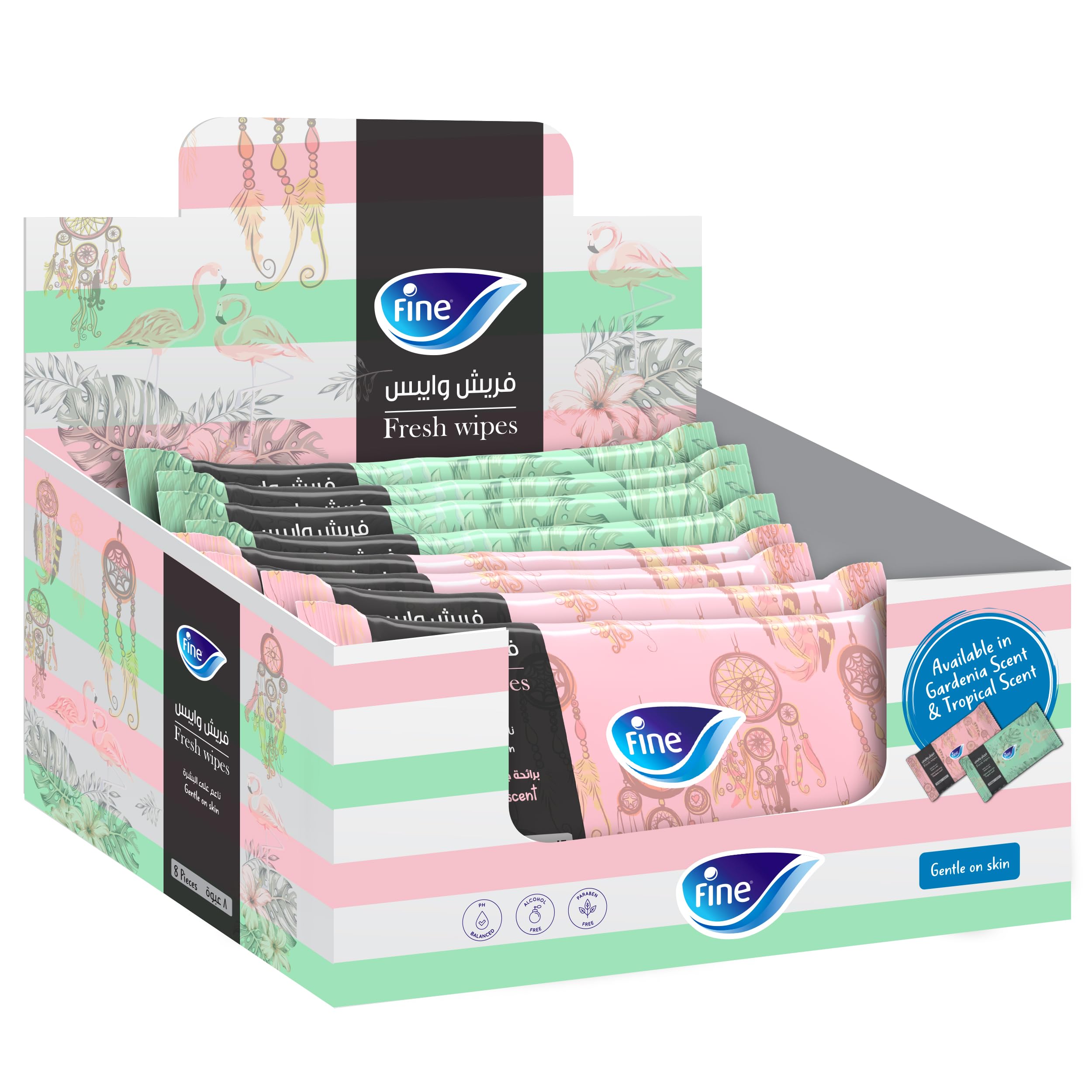 Sponsored Ad – Fresh wipes Pack of 8 x 20 sheet wipe, Tropical and Gardenia Scent