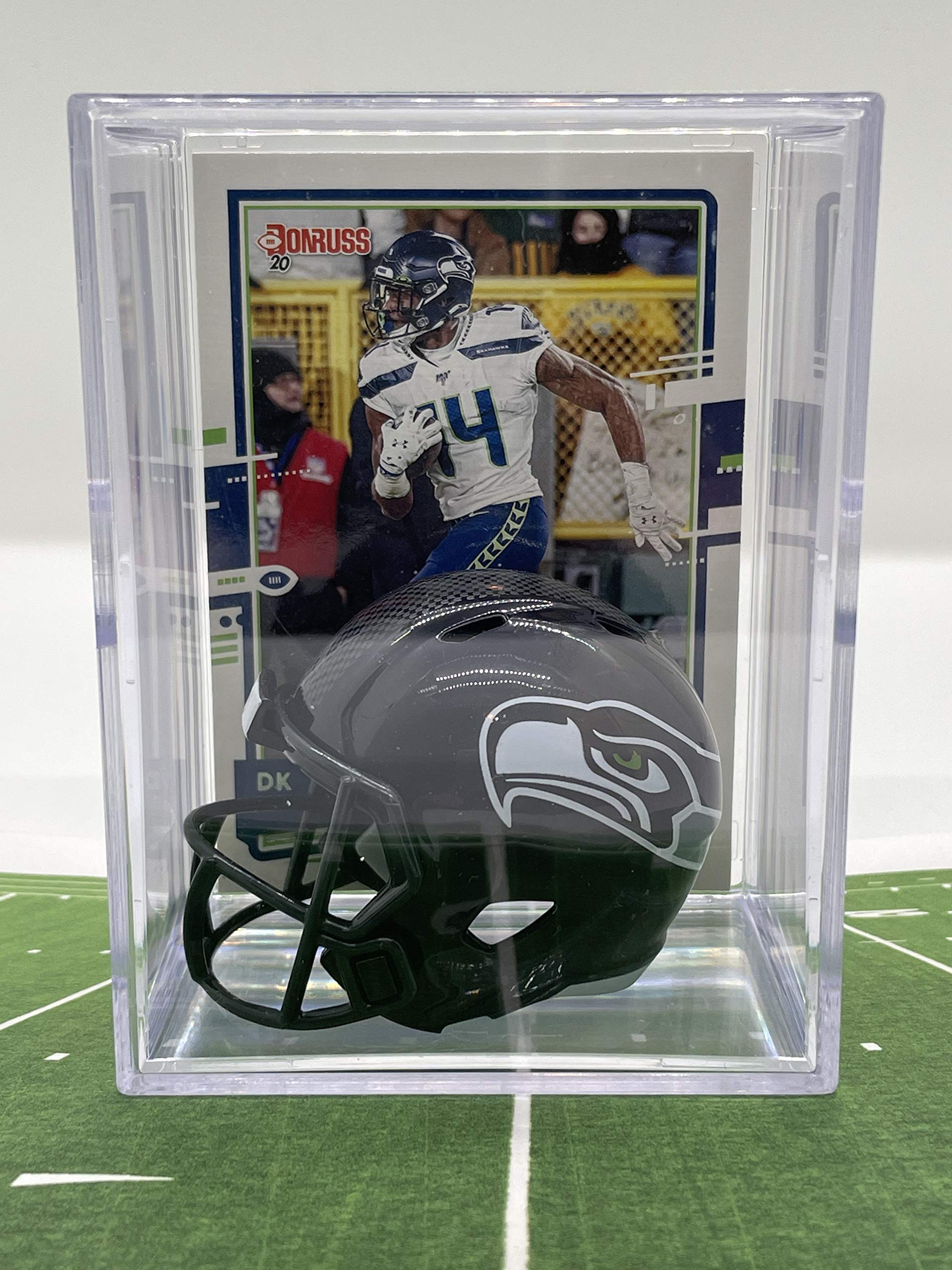 Seattle Seahawks NFL Helmet Shadowbox w/D.K. Metcalf card