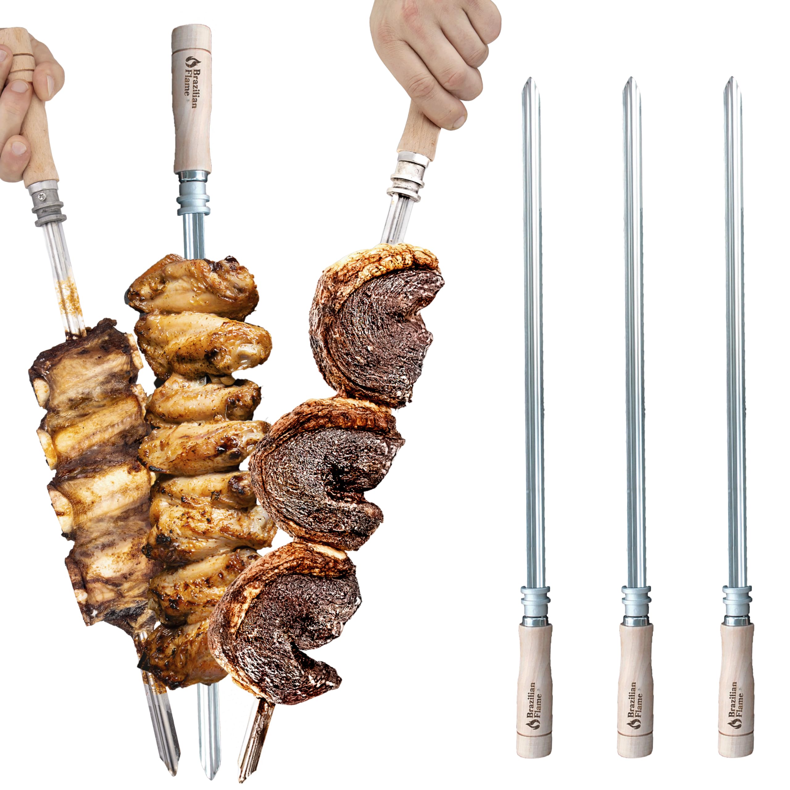Amazon.com: Brazilian Flame 3 Single Skewer for Rotisserie Grill