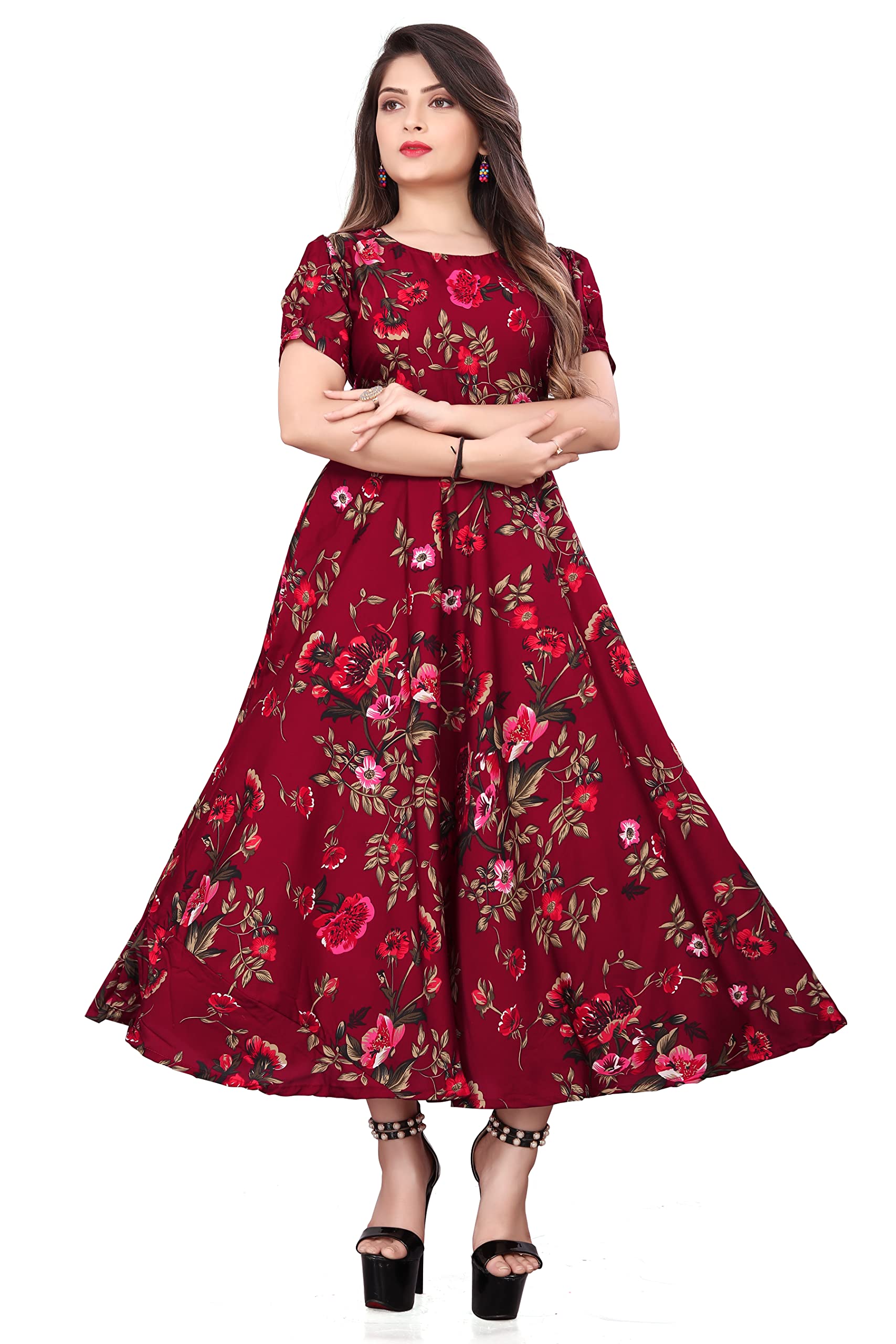 Women a line Maxi Dress-image-45
