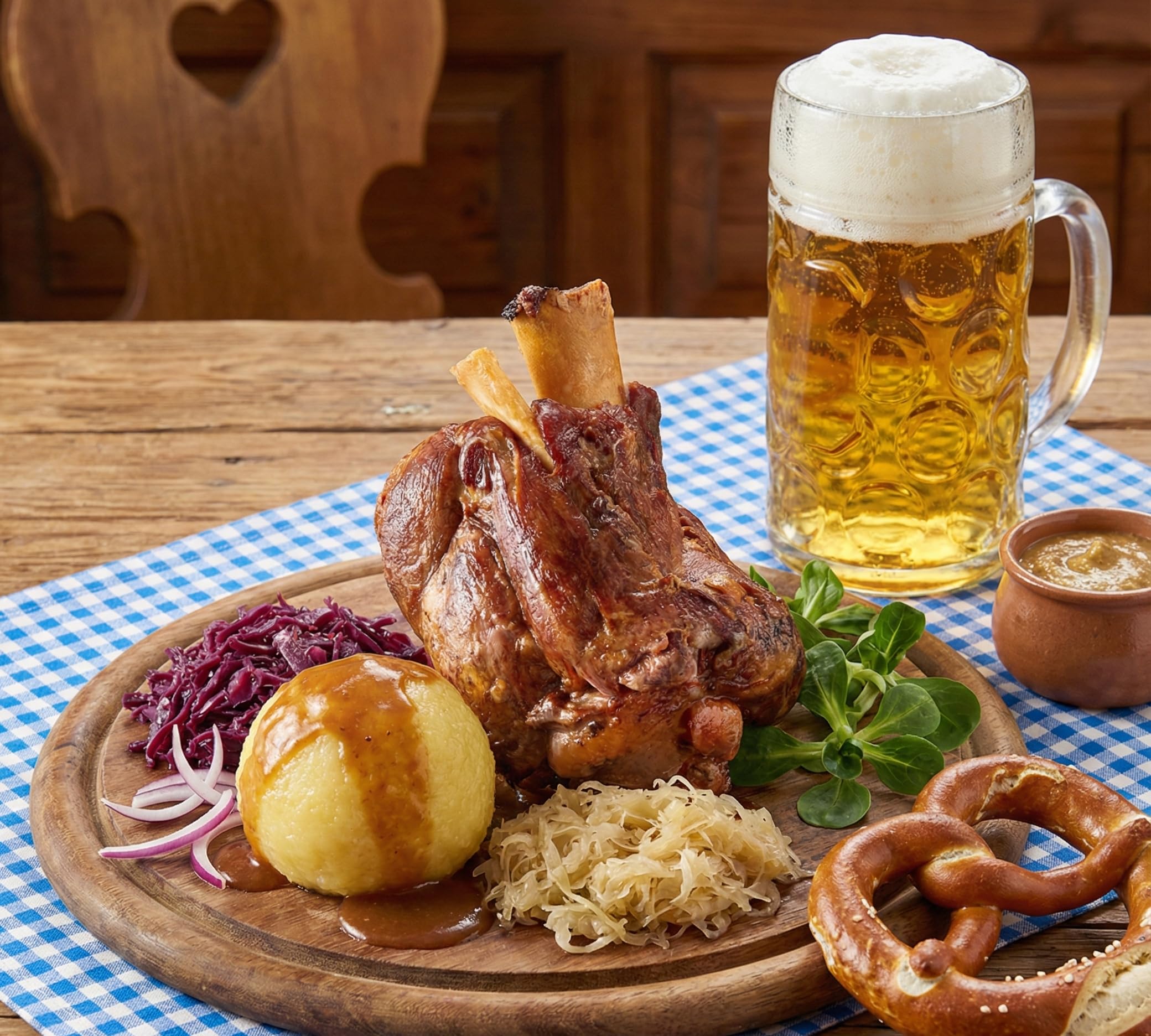 Tulip 6x 500g Schweinehaxe ohne Schwarte - Grillhaxe vorgegart tafelfertig | 6er Packung, glutenfrei, ungekühlt haltbar, im Ofen oder Grill in 35 Min zubereitet, saftiges Schweinefleisch aus der EU
