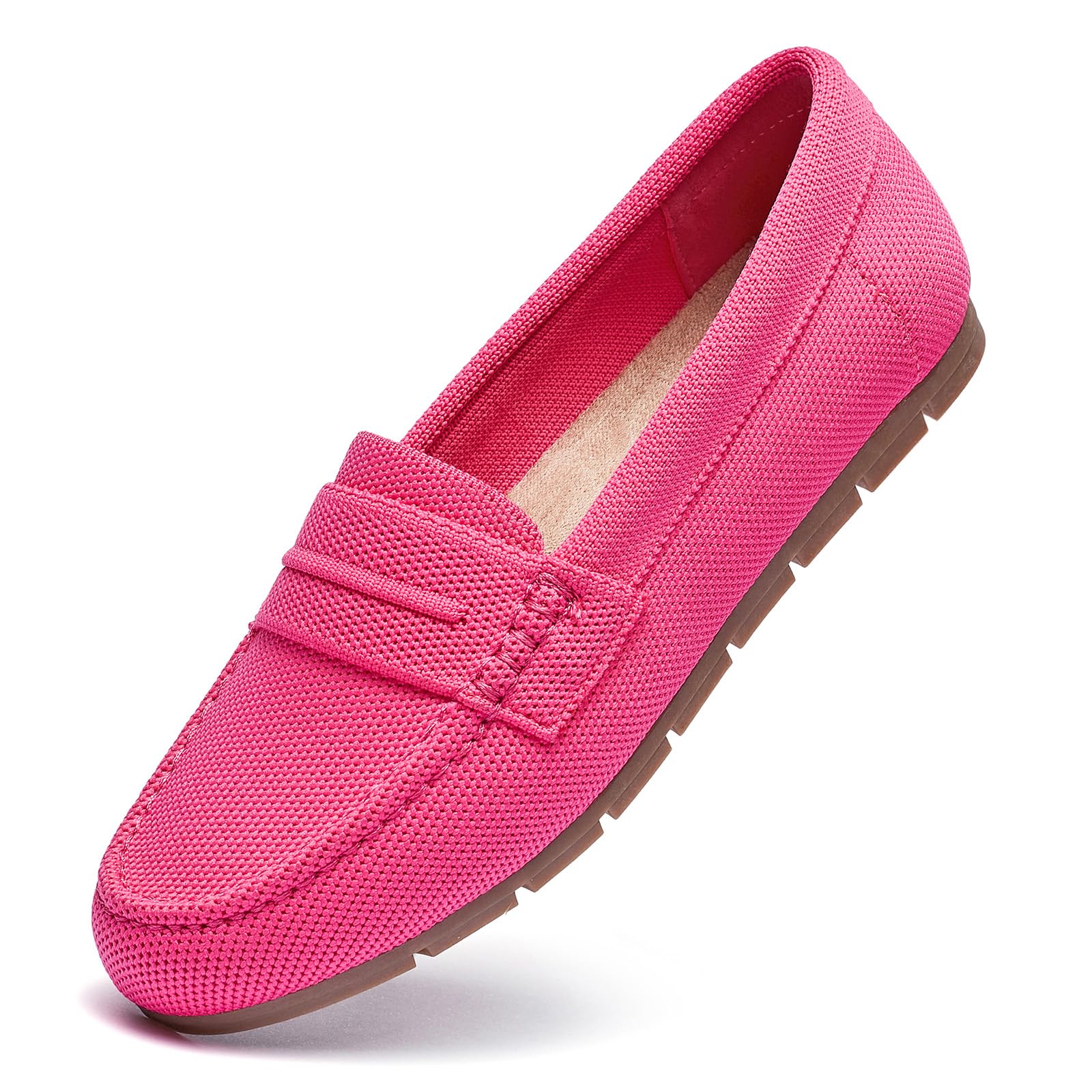 Loafers for Women Comfortable Dressy Casual Work Flats Lightweight & Breathable Slip On Walking Shoes Knit