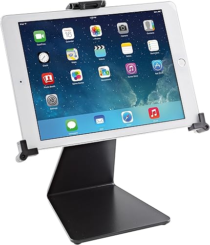 Miniatura 3 de K&M Konig & Meyer 19792.016.55 - Soporte universal para tableta, base estable, cierre seguro a presión, liberación rápida, rotación verticalpaisaje,