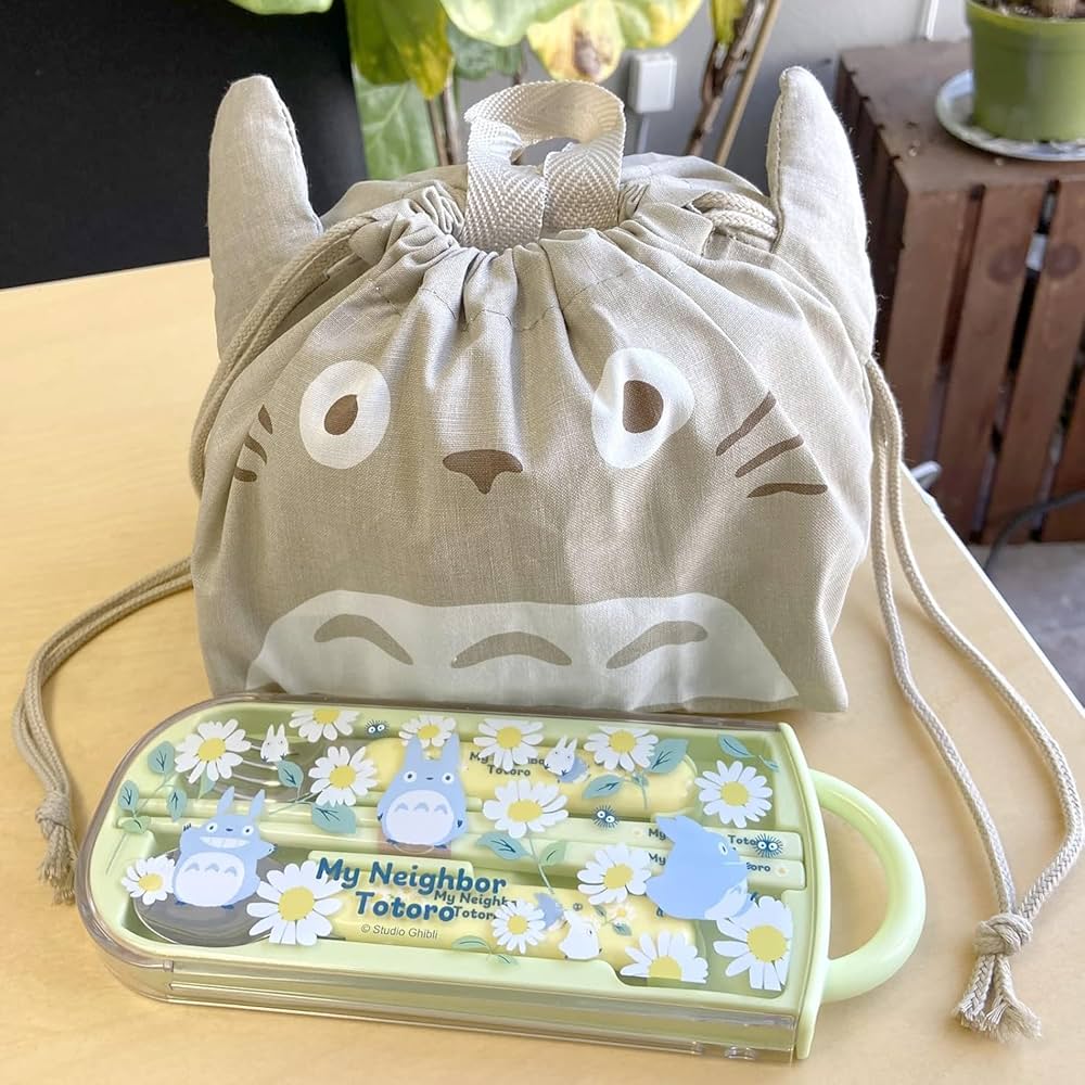 totoro Amazon.com: Skater KB7D-A Bento Box, Die Cut, Drawstring Bag
