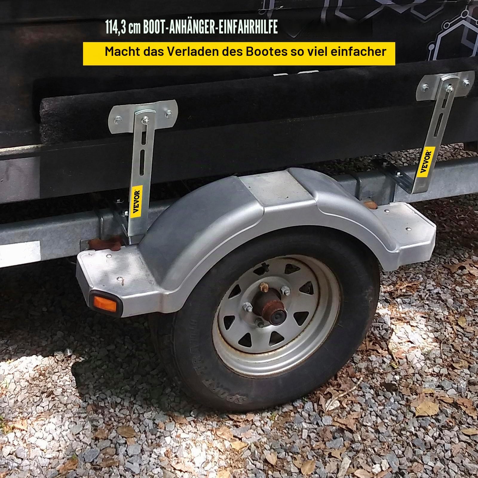 VEVOR Bootsanhängerführung, 50,8 - 152,4 cm, verstellbare Anhängerführungsstangen, 2 x Anhängerführungen (L / T-förmig/C-förmig/α-förmig)