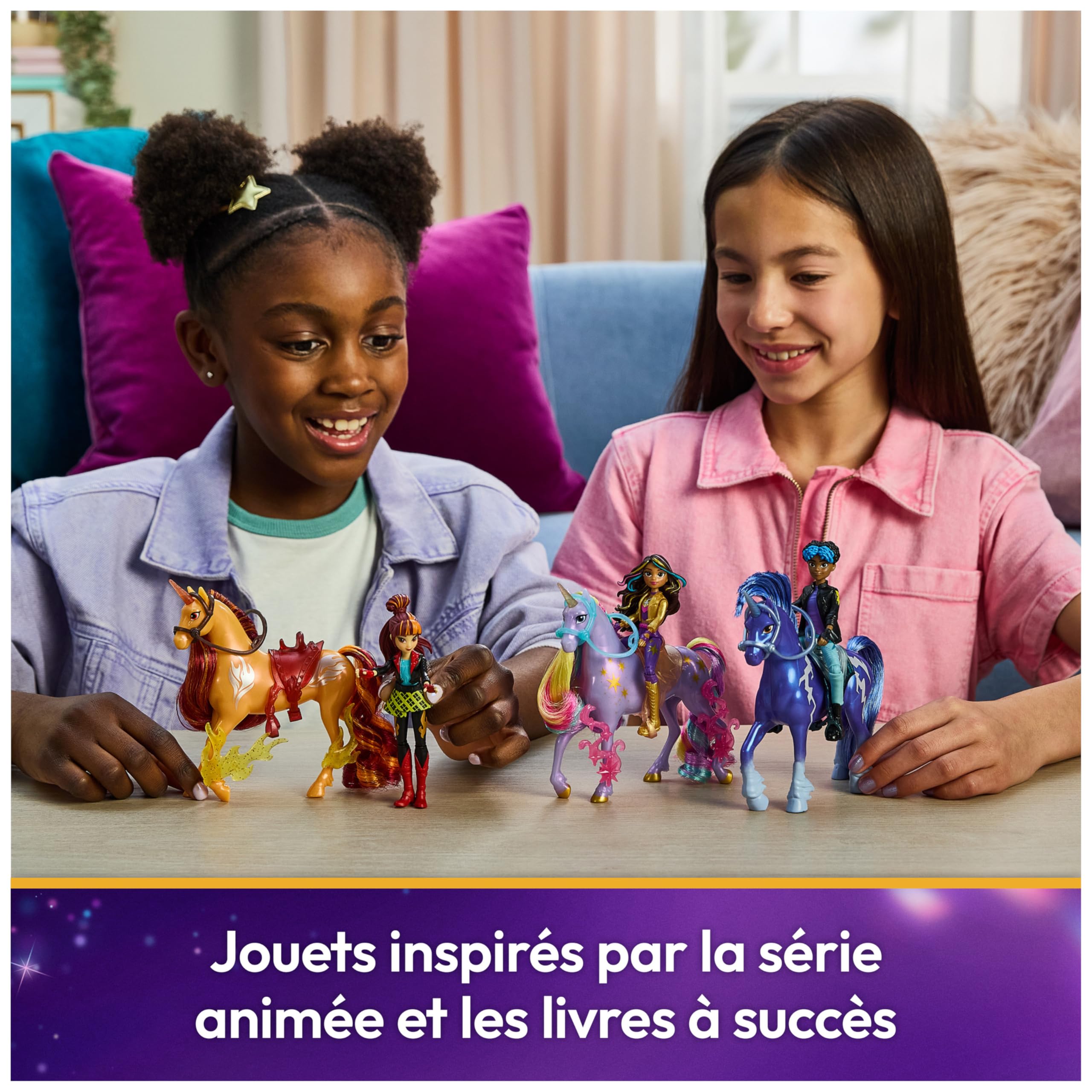 Unicorn Academy L'Ecole des Licornes Écurie Fontaine Licorne Wildstar Exclusive Sons & Lumières Jouet Enfant 4 Ans+