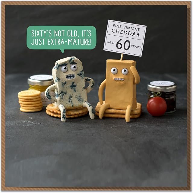 Sixty's Not Old, It's Just Extra Mature! Funny Cheesy 60th Birthday Card