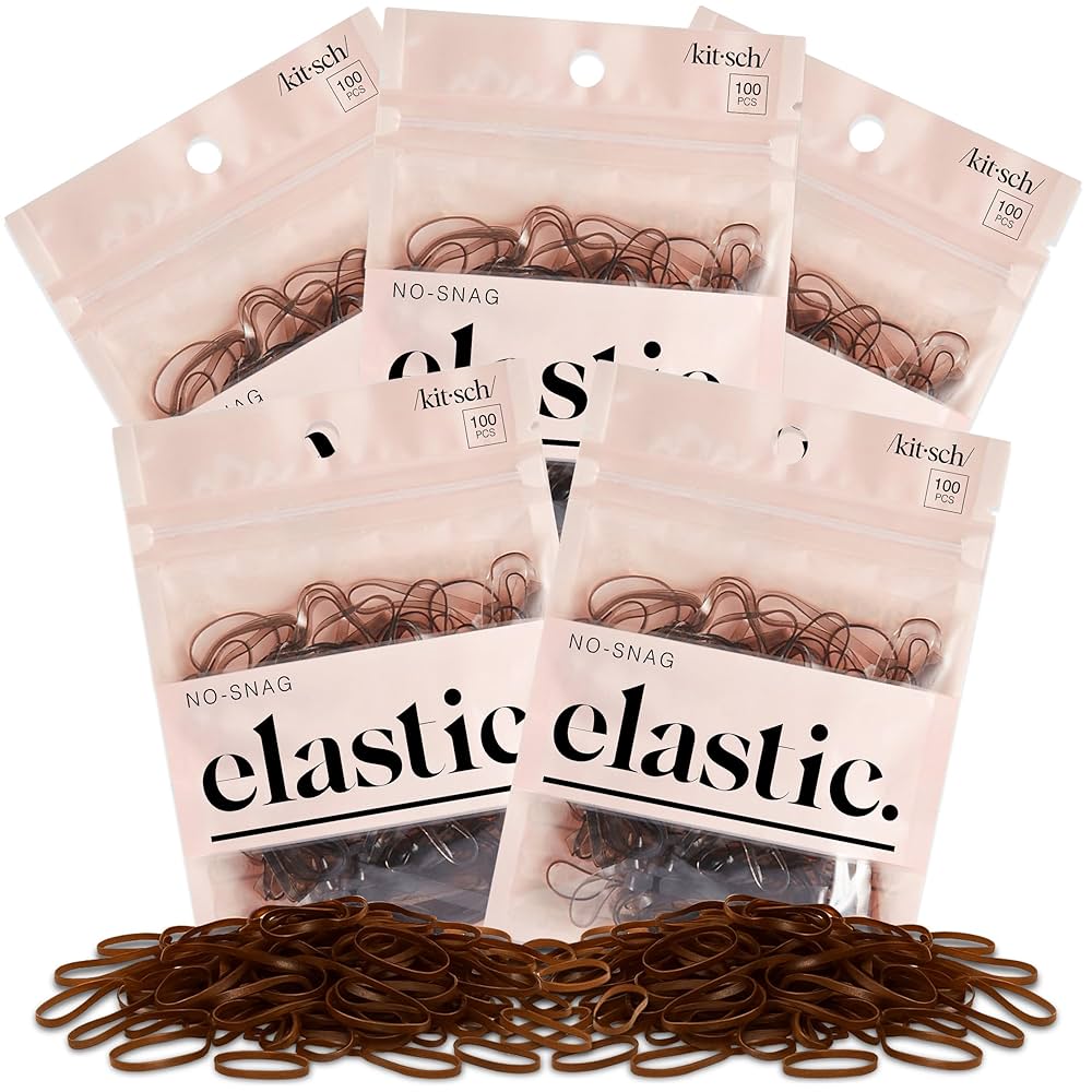 Kitsch No Snag Small Elastic Hair Ties, Rubber Bands for