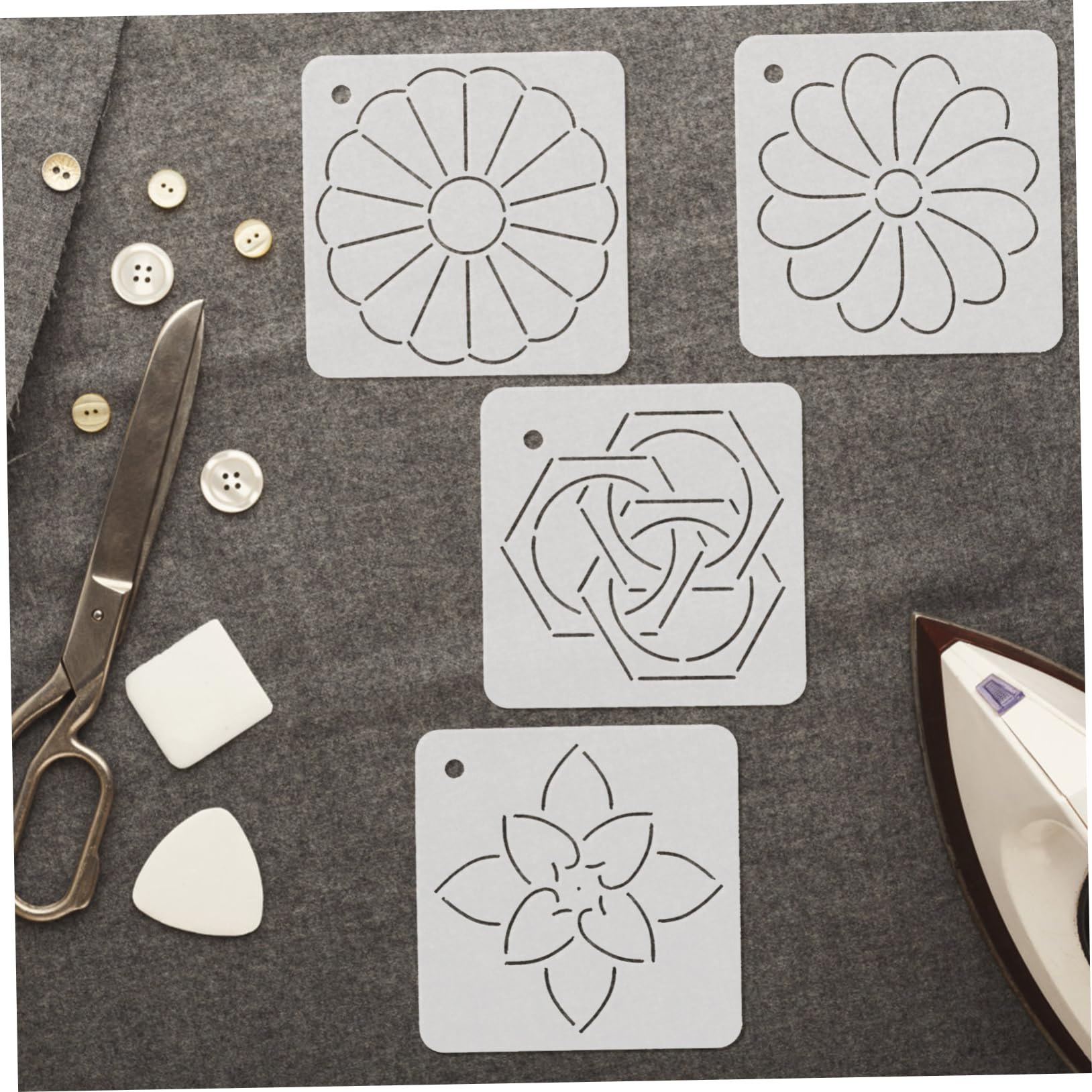 Operitacx 18piezas Plantillas De Acolchado Acrílicas Para Manualidades Herramientas De Costura Plantillas De Patchwork y Dibujo Accesorios De Bordado Alta Durabilidad y Versatilidad