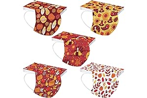 Wtosuhe 50PC Thanksgiving Kids Disposable Face Masks