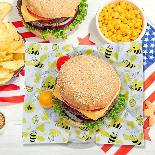 Miniatura 4 de 100 hojas de papel de cera para alimentos rookea Flower Deli papel de envoltura de papel para sándwiches de dulces, galletas, envolturas