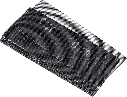 Miniatura 1 de uxcell 20 hojas de lija de malla de 120 granos de 4-12 pulgadas x 11 pulgadas, almohadilla de papel de lija de malla para reparación de paredes de