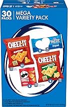 Kellogg's Cheez-It, Pringles & Rice Krispies Treats Snacks Mega Variety Pack, 30.1oz Box (30 Count)