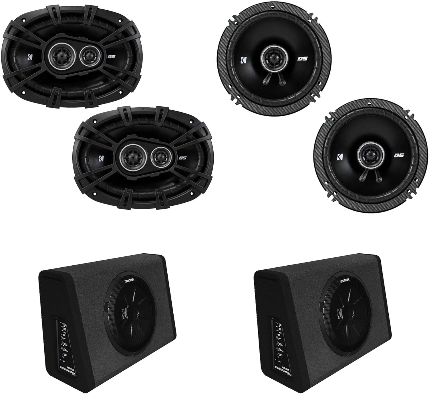 KICKER (2 11PT250 Powered Enclosure & DSC69304 DS-Series 6x9 & 43DSC6504 6.5" Bundle