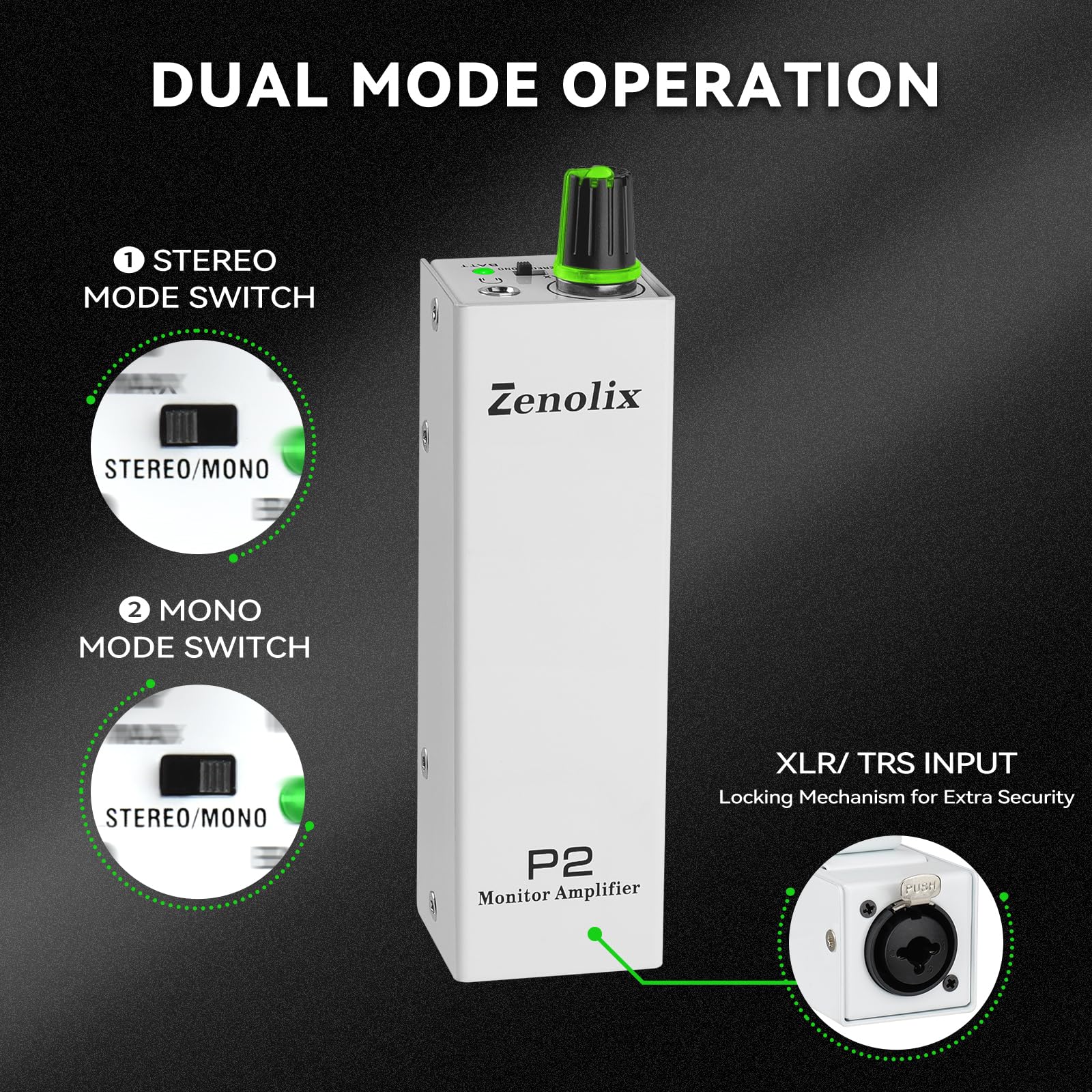 Amazon.co.jp: Zenolix P2ポータブルインイヤーモニターアンプ、XLR