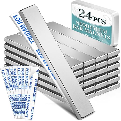 Miniatura 8 de Paquete de 12 imanes de neodimio fuertes, potentes imanes de neodimio de tierras raras con adhesivo de doble cara, perfectos para nevera, garaje,