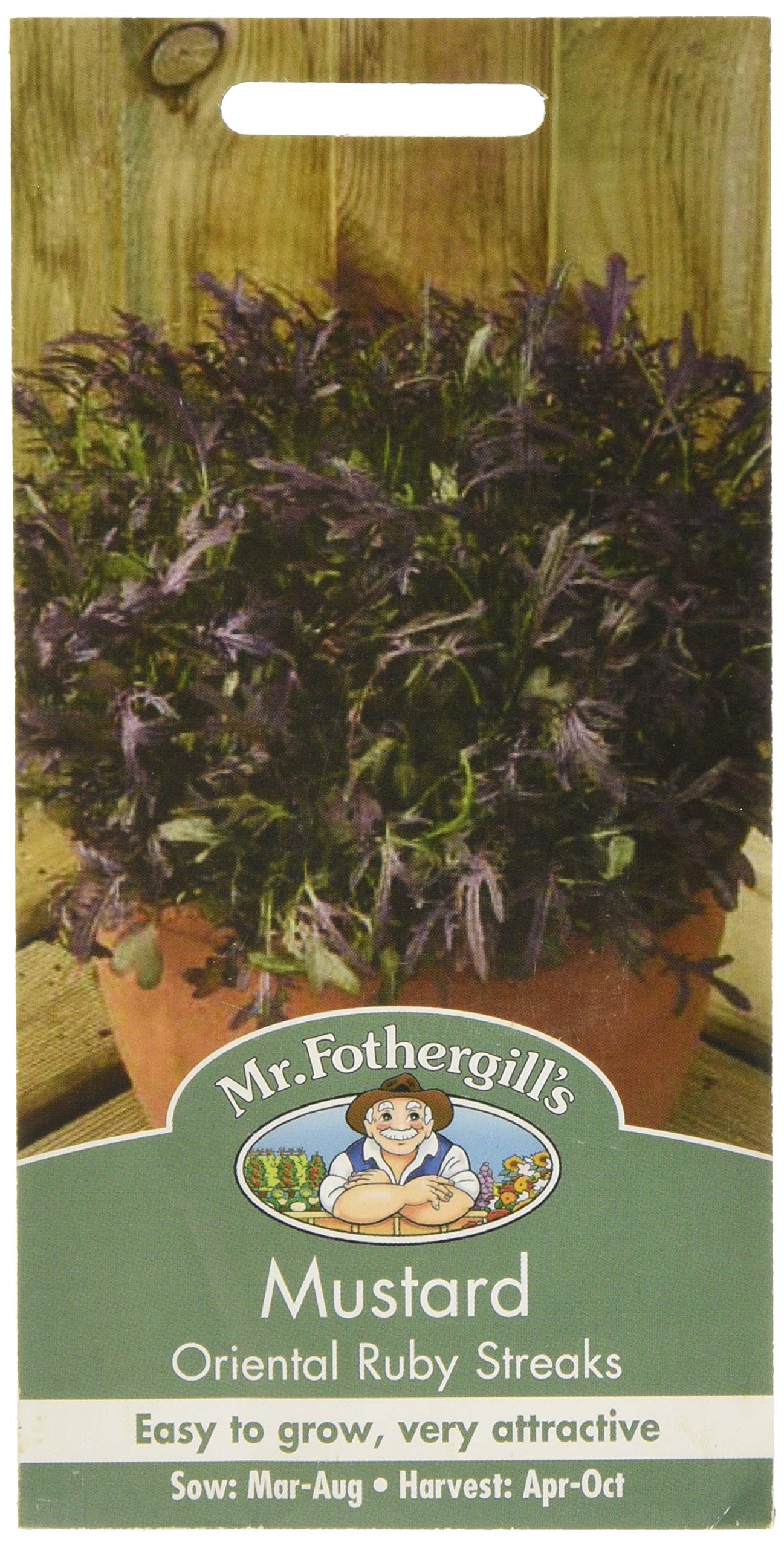 Mr. Fothergill's Oriental Ruby Streaks Mustard Salad Leaves Seeds
