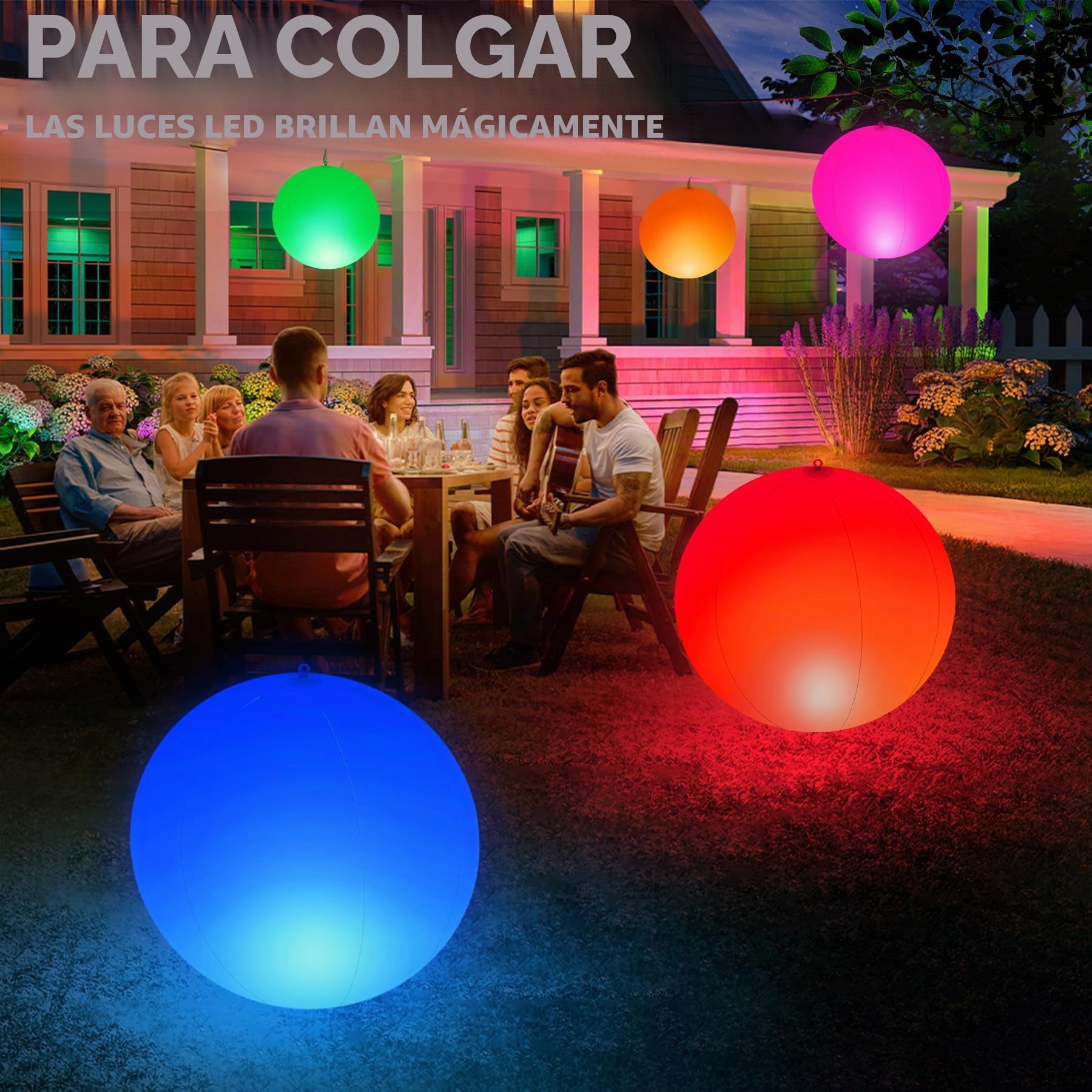 KingSom Luces Flotantes Piscina Solares, Ø35cm Inflables Bolas Luces para Piscina, Luz Solar Piscina Flotante Que Cambian de Color, Impermeables IP68 Bolas de Luz LED para Piscina Jardin - 2 Piezas