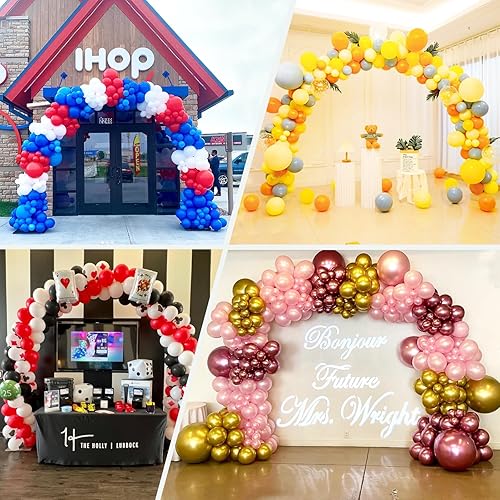 Miniatura 7 de TEKXYZ Kit de soporte para arco de globos, marco de arco de globos ajustable de 10 pies de ancho y 7.5 pies de alto, ideal para decoraciones de