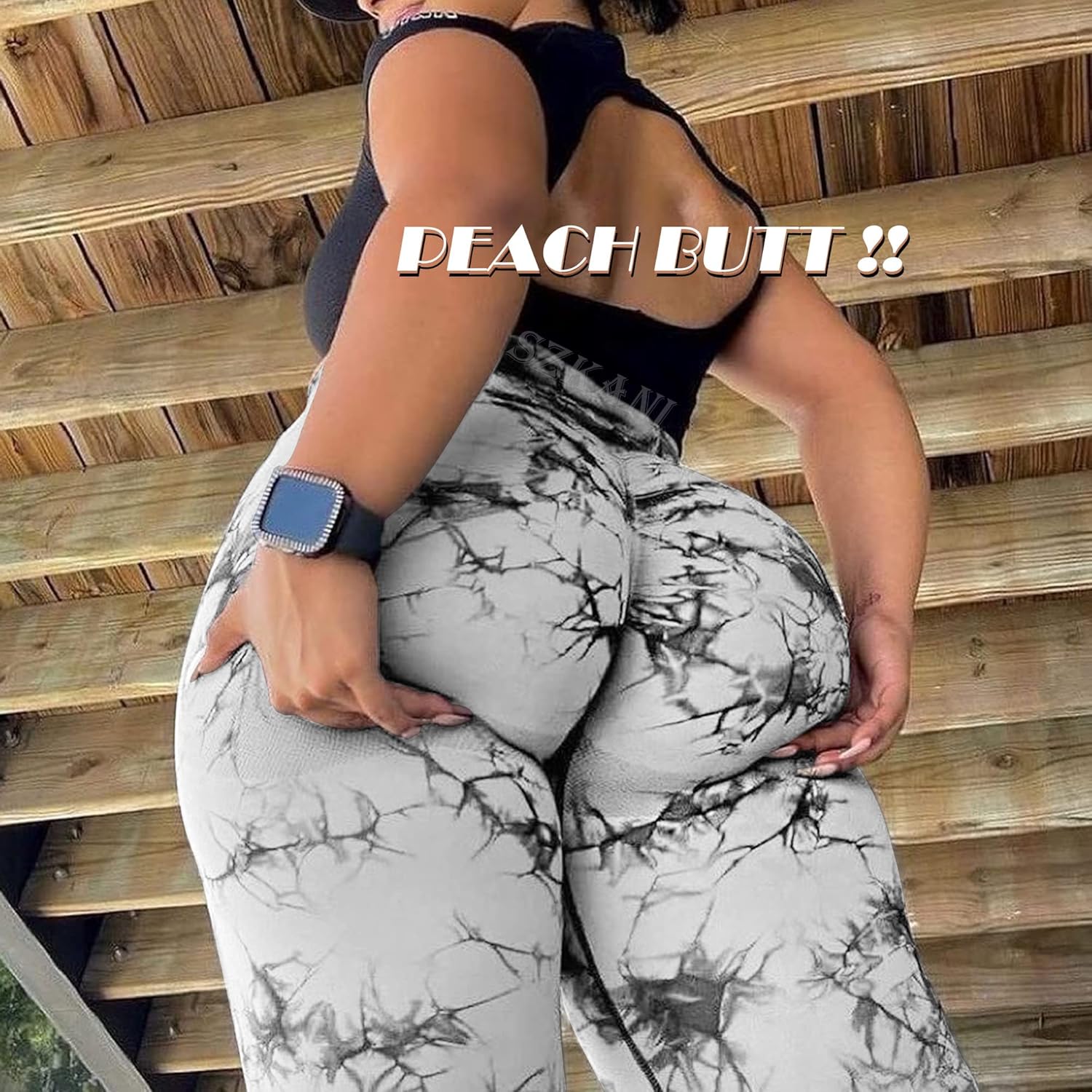 SZKANI Workout Leggings for Women Scrunch Butt Lifting Leggings Booty High Waist Yoga Pants Seamless Gym Tights - Image 4