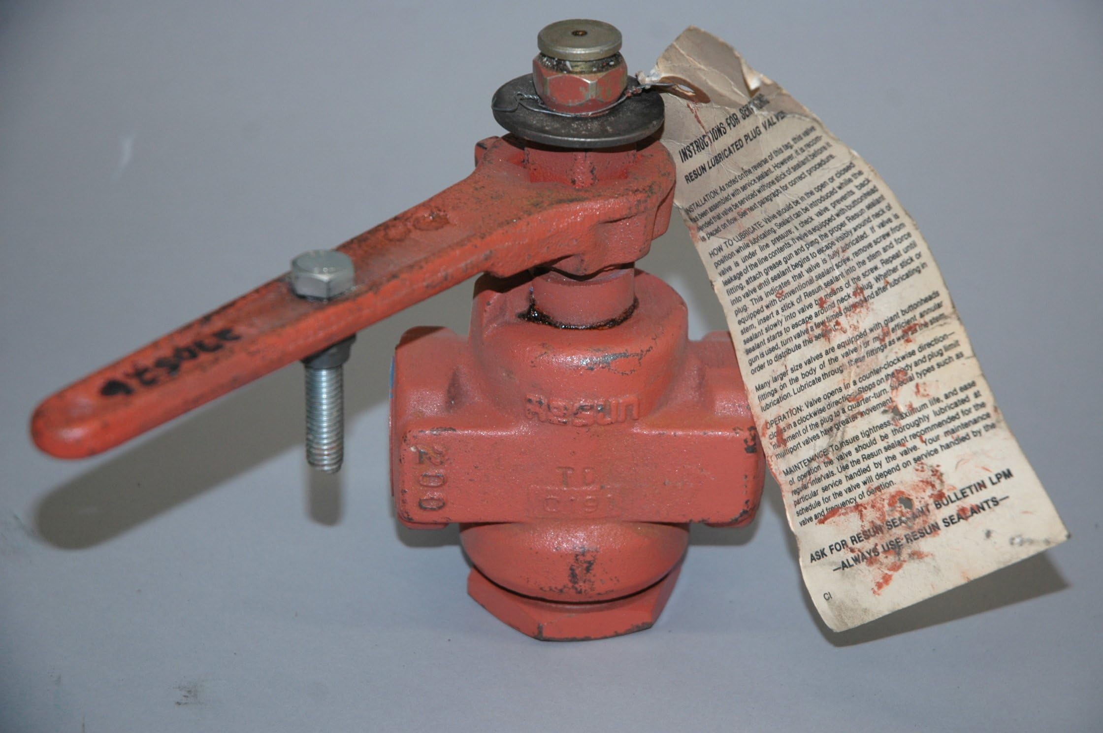 1" RESUN Lubricated Plug Valve TD C191 D125 200
